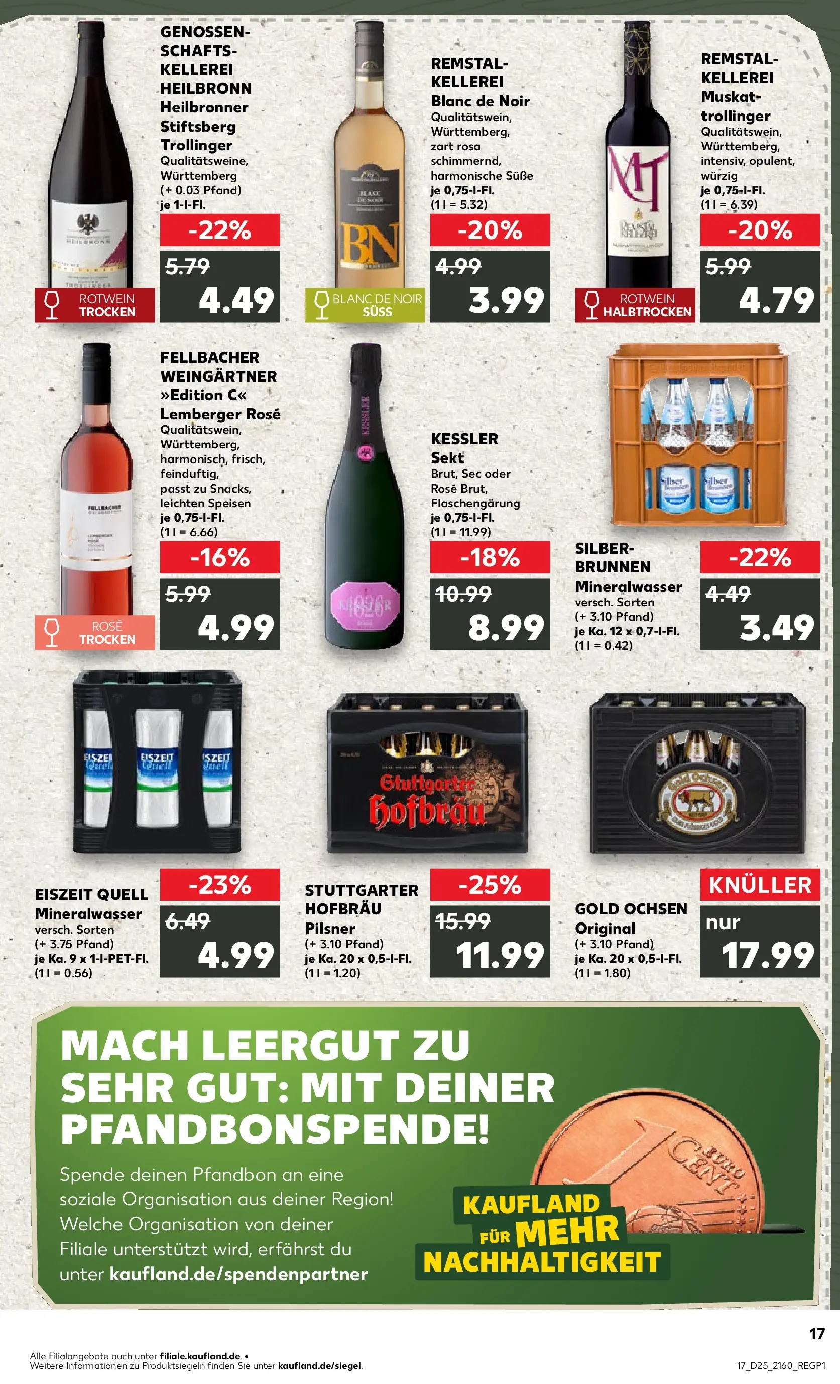 Prospekt Kaufland ab 14.06.2026 » Angebote Online zum Blättern | Seite: 22 | Produkte: Rotwein, Sekt, Mineralwasser
