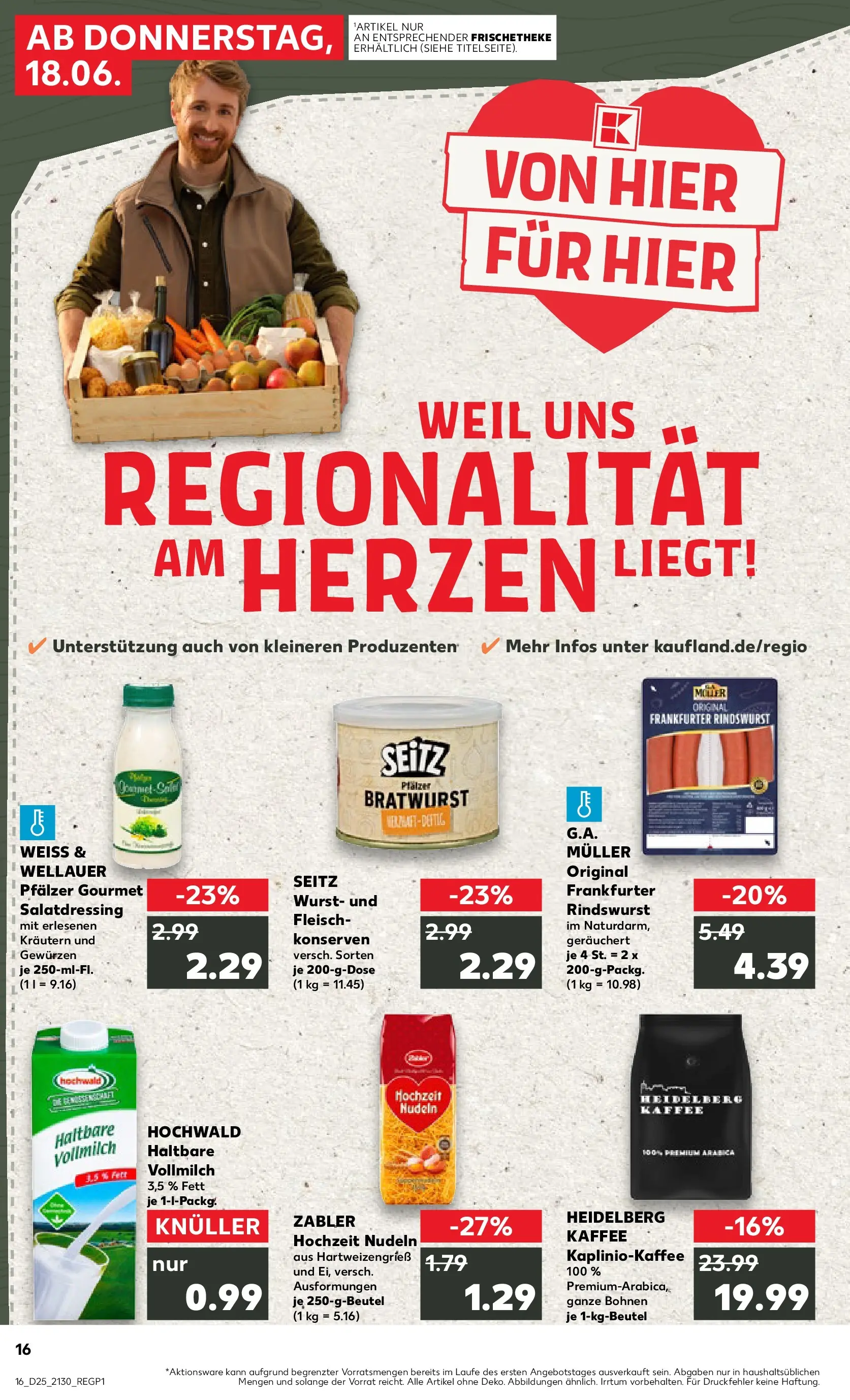 Prospekt Kaufland ab 14.06.2026 » Angebote Online zum Blättern | Seite: 25 | Produkte: Kaffee, Wurst, Pasta, Nudeln