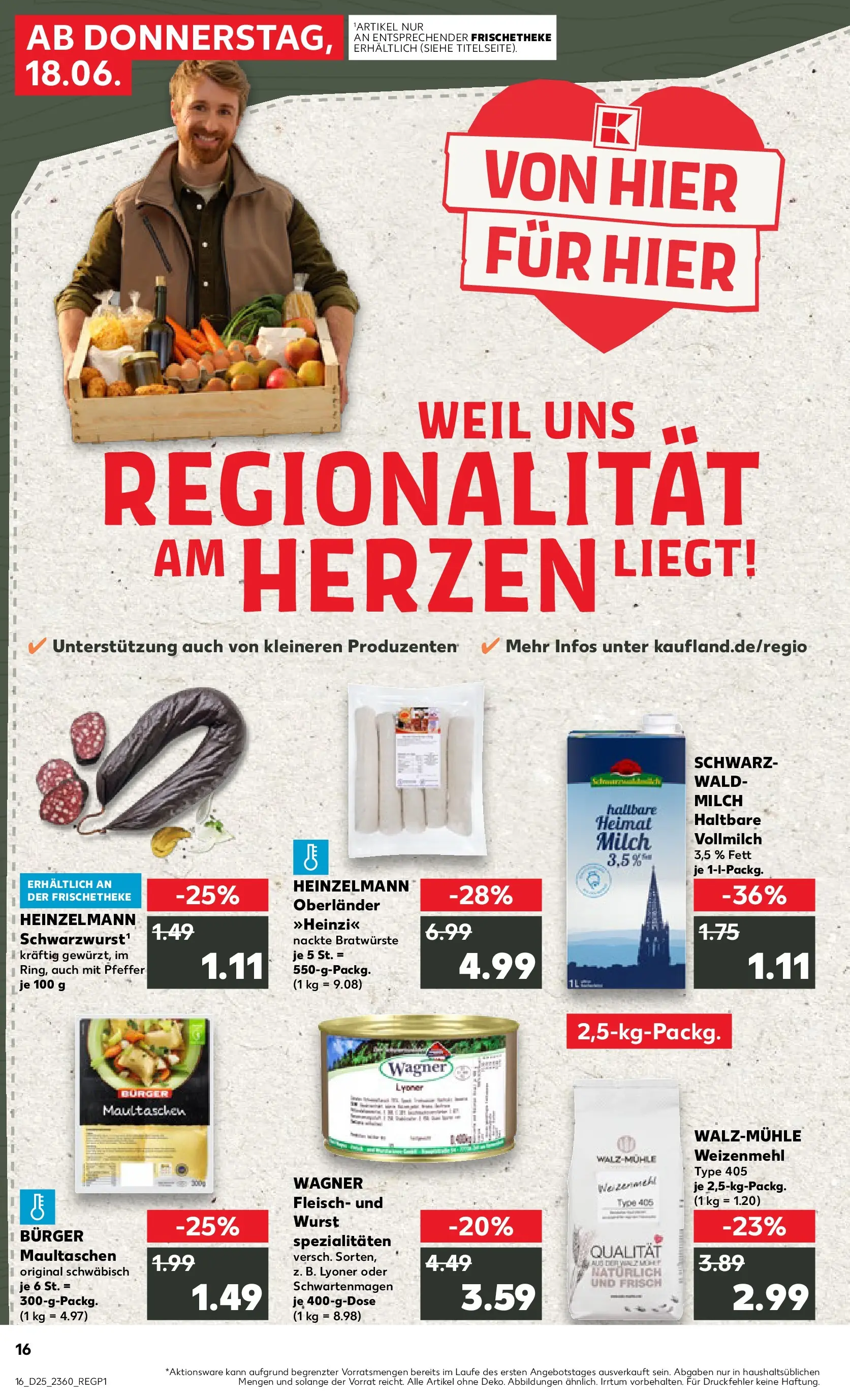 Prospekt Kaufland ab 14.06.2026 » Angebote Online zum Blättern | Seite: 21 | Produkte: Haltbare milch, Wurst, Maultaschen, Fleisch