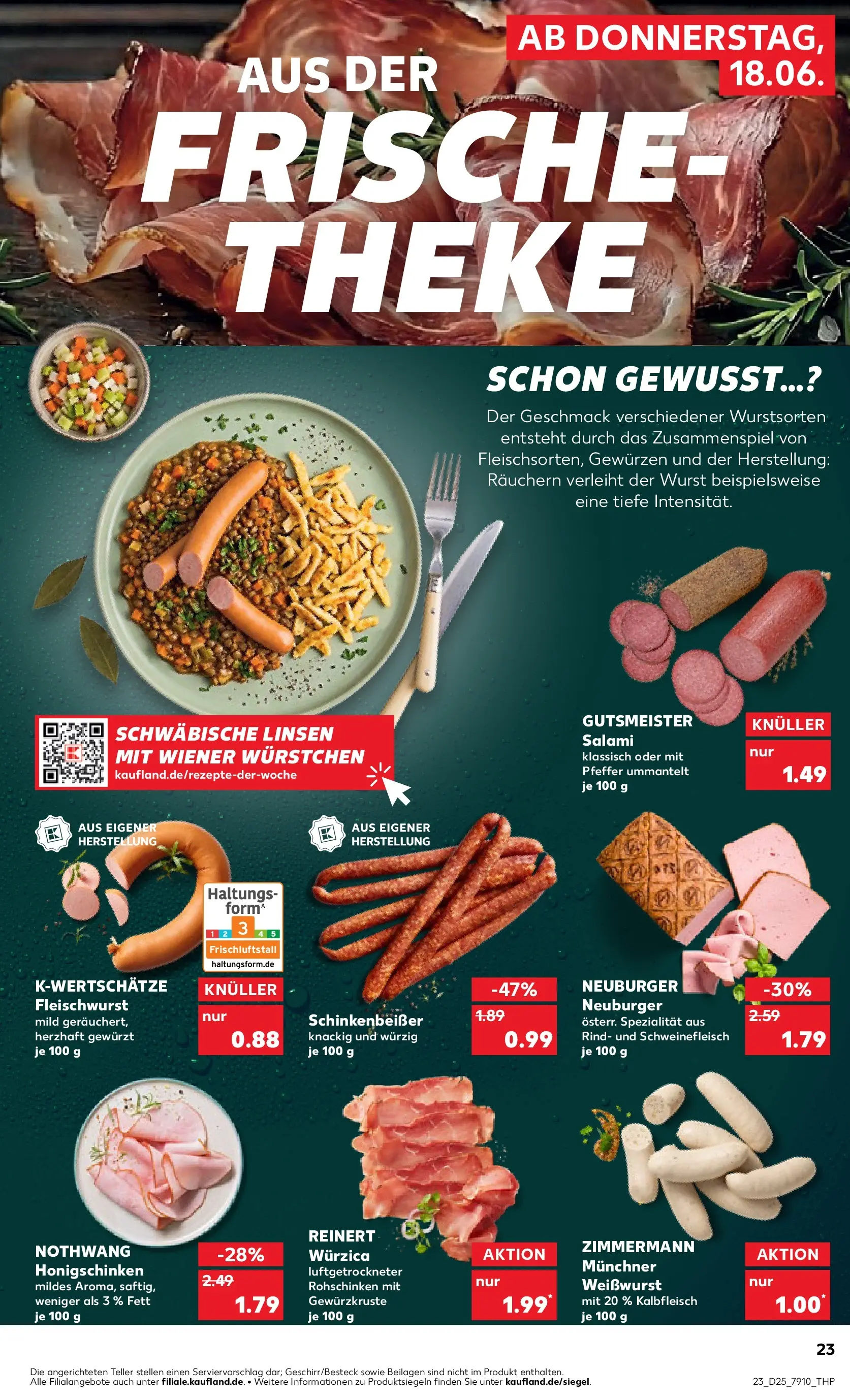Prospekt Kaufland ab 14.06.2026 ยป Angebote und Werbung Online | Seite: 32 | Produkte: Theke, Pfeffer, Wurst, Schweinefleisch Prospekt Kaufland ab 14.06.2026 ยป Angebote Online zum Blรคttern | Seite: 32 | Produkte: Theke, Pfeffer, Wurst, Schweinefleisch