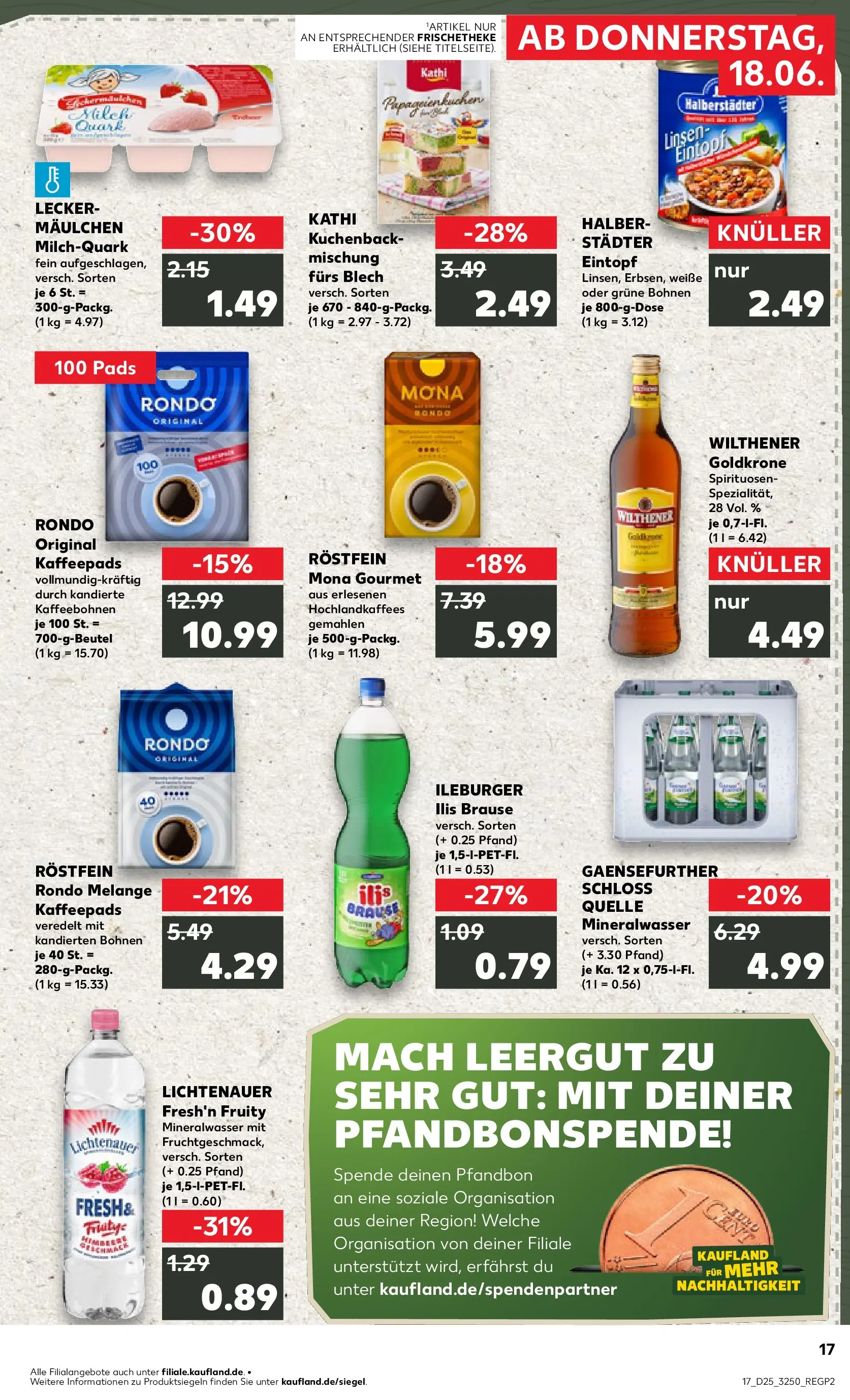Prospekt Kaufland ab 14.06.2026 ยป Angebote und Werbung Online | Seite: 26 | Produkte: Kaffeepads, Quark, Milch, Mineralwasser Prospekt Kaufland ab 14.06.2026 ยป Angebote Online zum Blรคttern | Seite: 26 | Produkte: Kaffeepads, Quark, Milch, Mineralwasser
