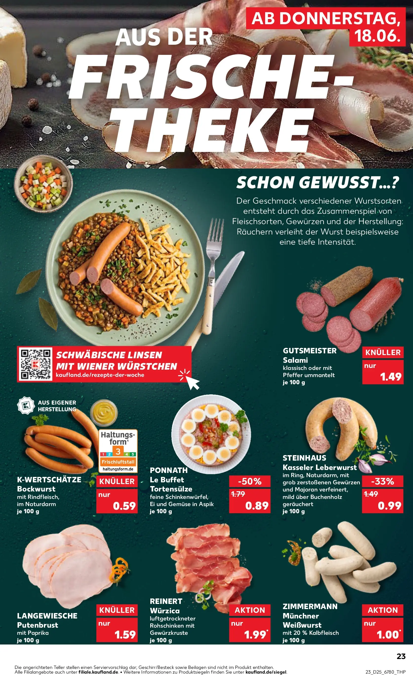 Prospekt Kaufland ab 14.06.2026 ยป Angebote und Werbung Online | Seite: 32 | Produkte: Bockwurst, Wiener wurstchen, Wurst, Salami Prospekt Kaufland ab 14.06.2026 ยป Angebote Online zum Blรคttern | Seite: 32 | Produkte: Bockwurst, Wiener wurstchen, Wurst, Salami