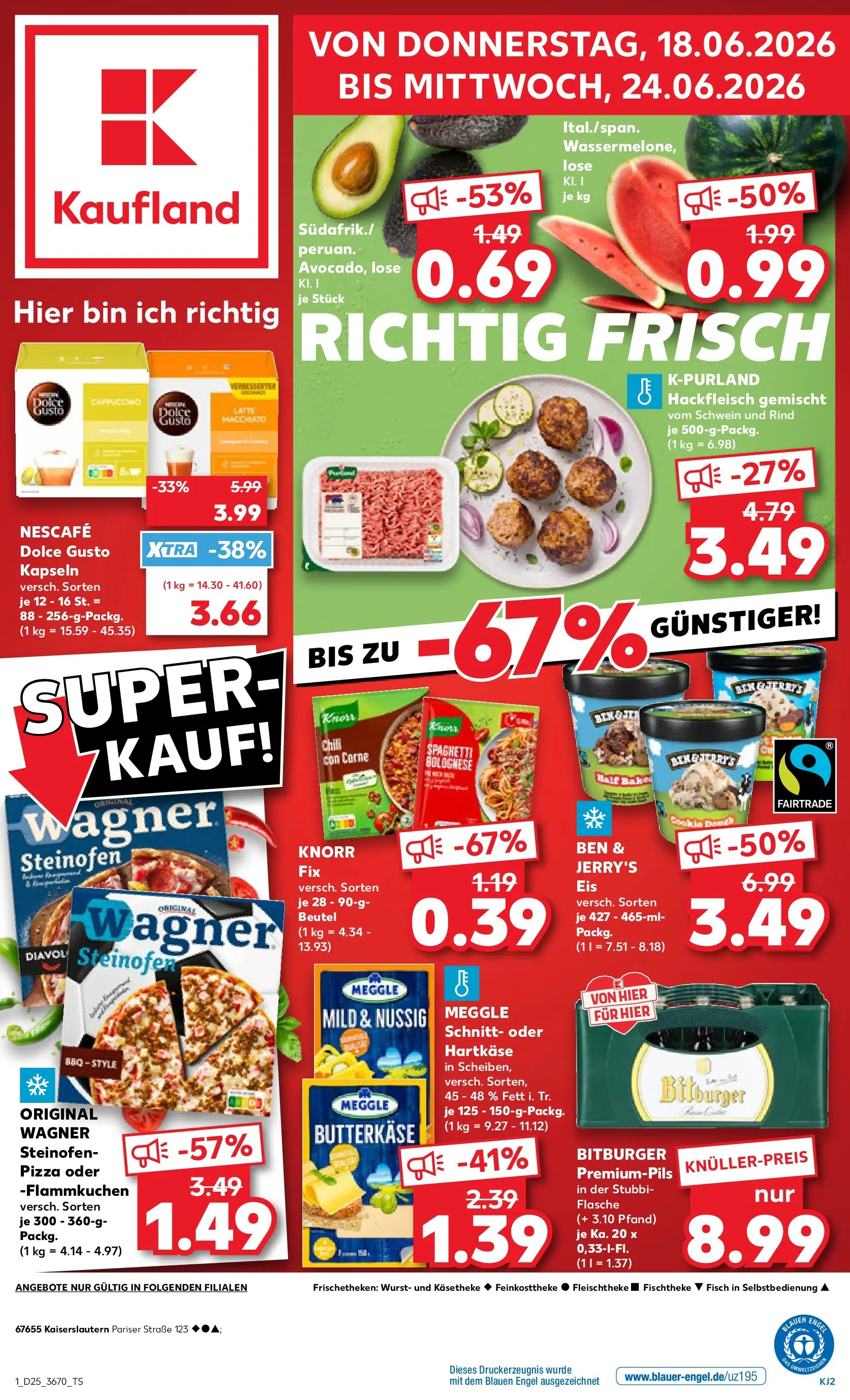 Prospekt Kaufland ab 14.06.2026 ยป Angebote und Werbung Online | Seite: 10 | Produkte: Ben & Jerry's, Fisch, Avocado, Hackfleisch Prospekt Kaufland ab 14.06.2026 ยป Angebote Online zum Blรคttern | Seite: 10 | Produkte: Ben & Jerry's, Fisch, Avocado, Hackfleisch