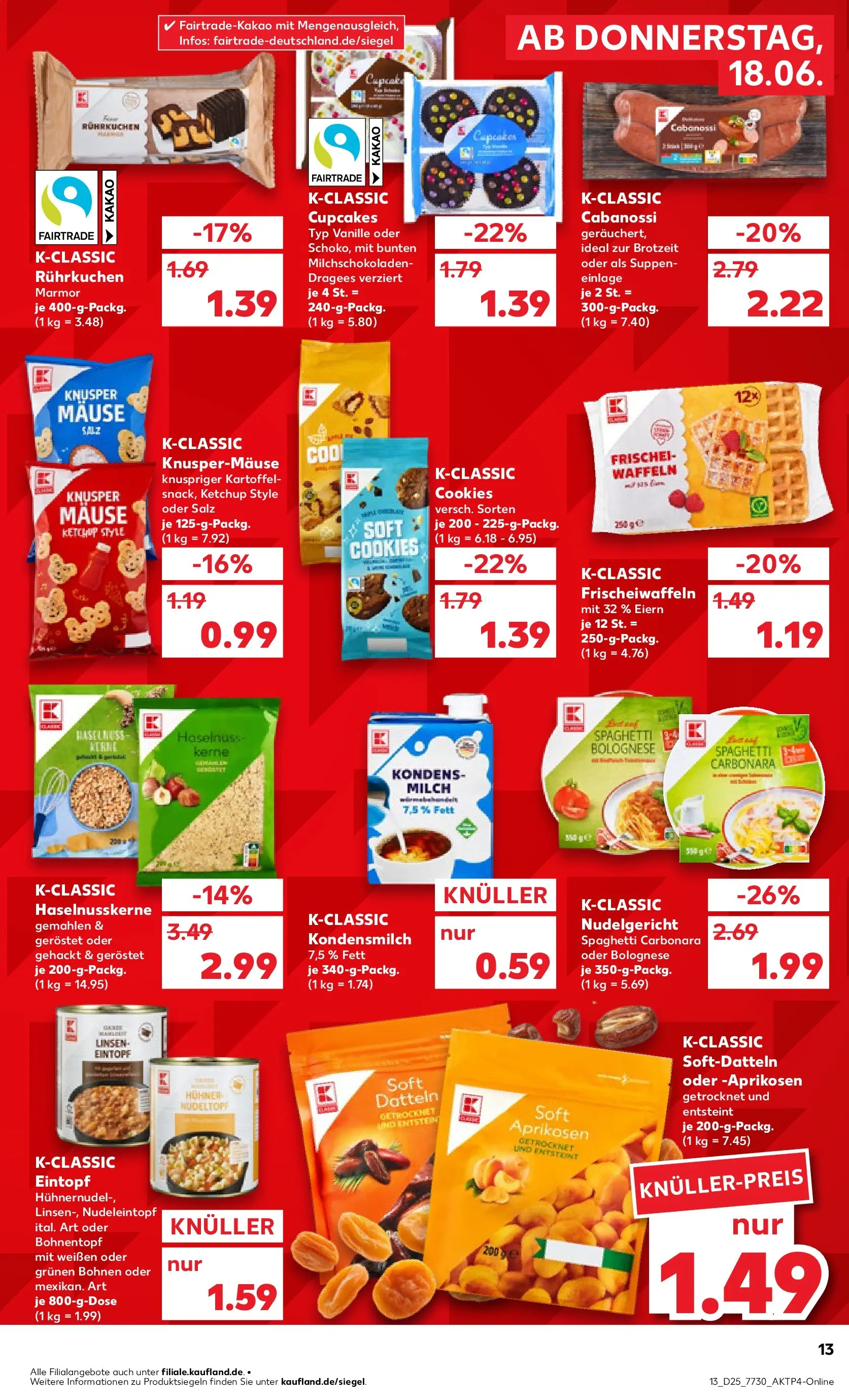 Prospekt Kaufland ab 14.06.2026 » Angebote Online zum Blättern | Seite: 22 | Produkte: Milch, Waffeln, Salz, Ketchup