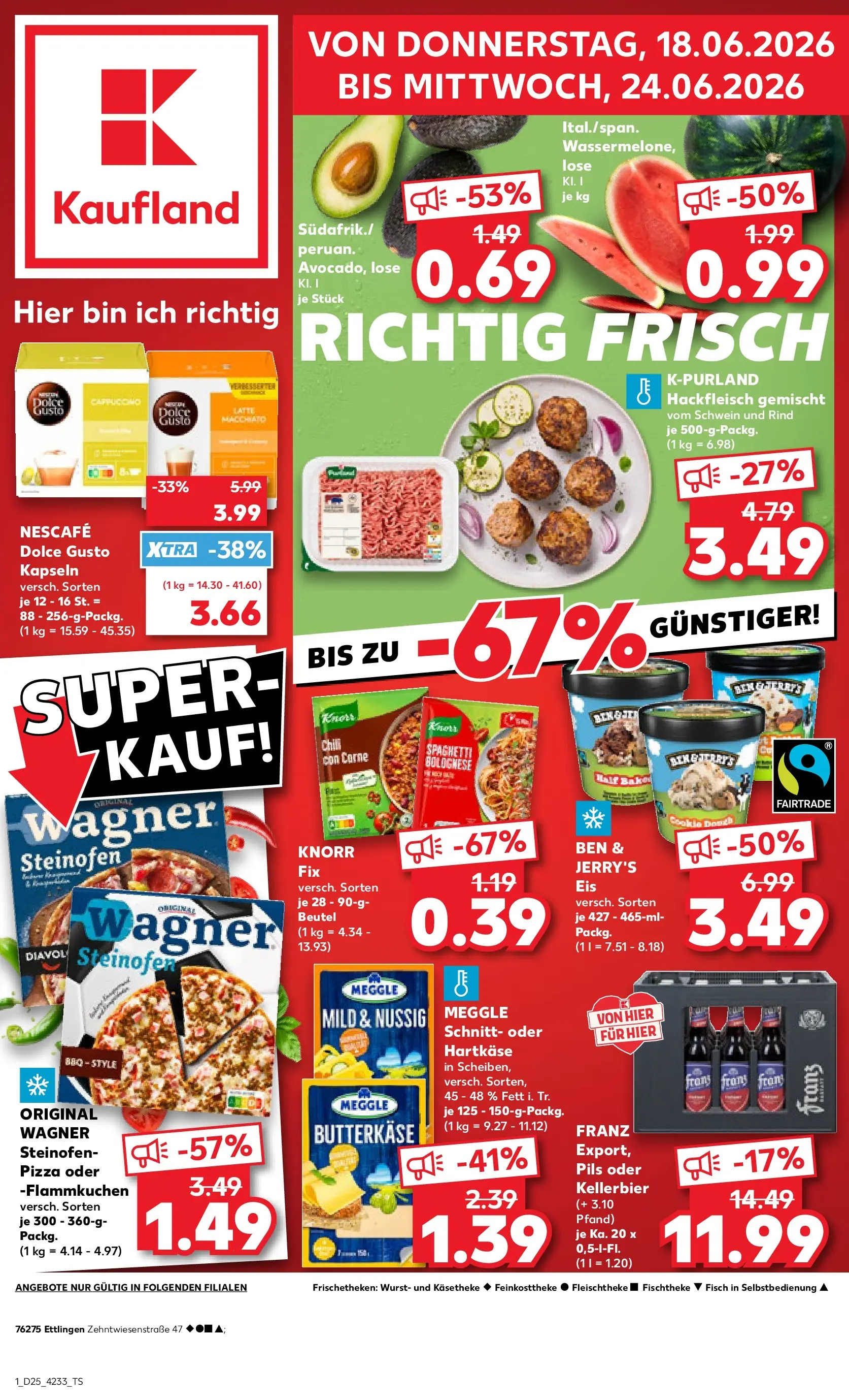 Prospekt Kaufland ab 14.06.2026 ยป Angebote und Werbung Online | Seite: 10 | Produkte: Ben & Jerry's, Pizza, Eis, Hackfleisch Prospekt Kaufland ab 14.06.2026 ยป Angebote Online zum Blรคttern | Seite: 10 | Produkte: Ben & Jerry's, Pizza, Eis, Hackfleisch