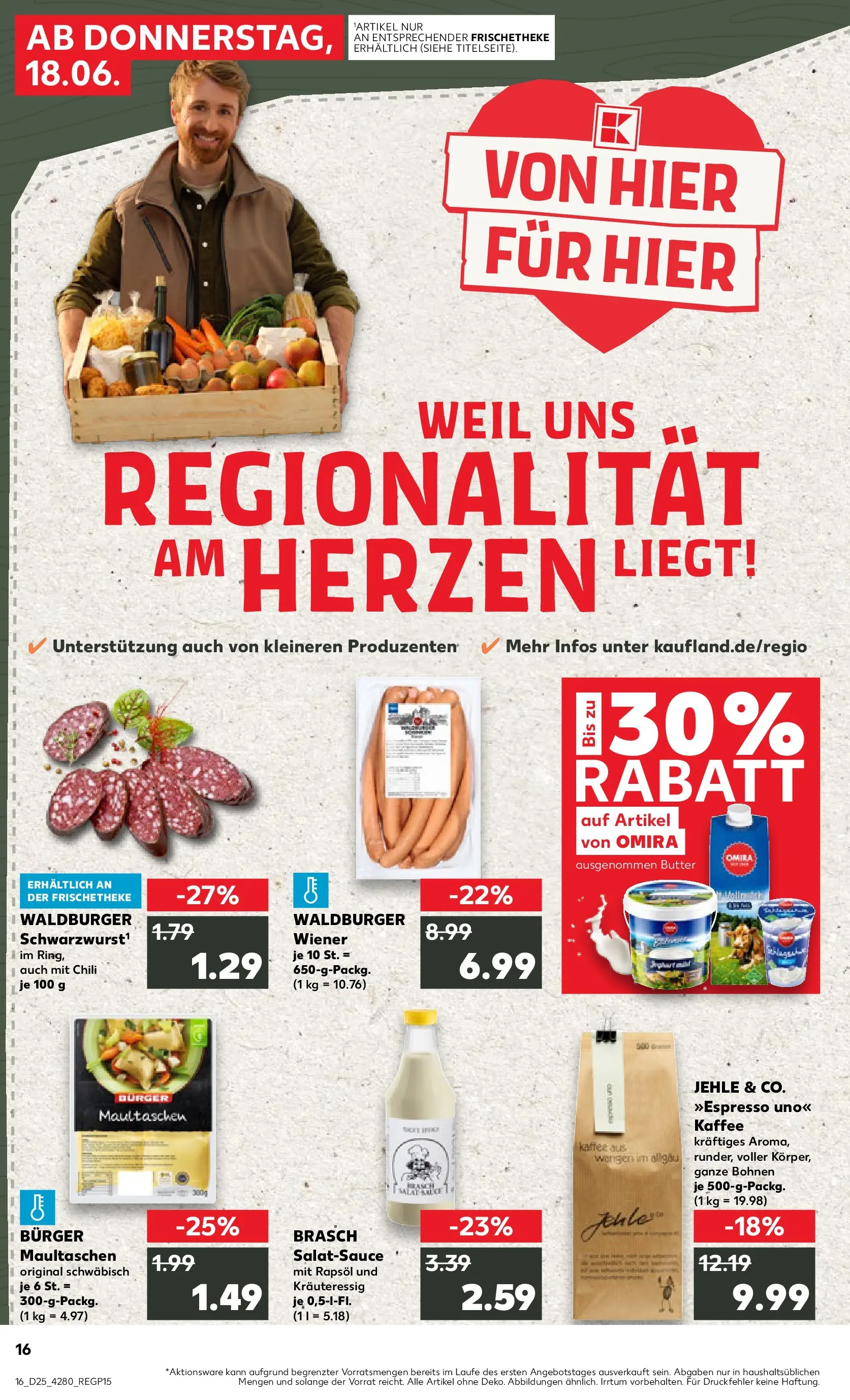 Prospekt Kaufland ab 14.06.2026 » Angebote Online zum Blättern | Seite: 21 | Produkte: Butter, Kaffee, Burger, Maultaschen