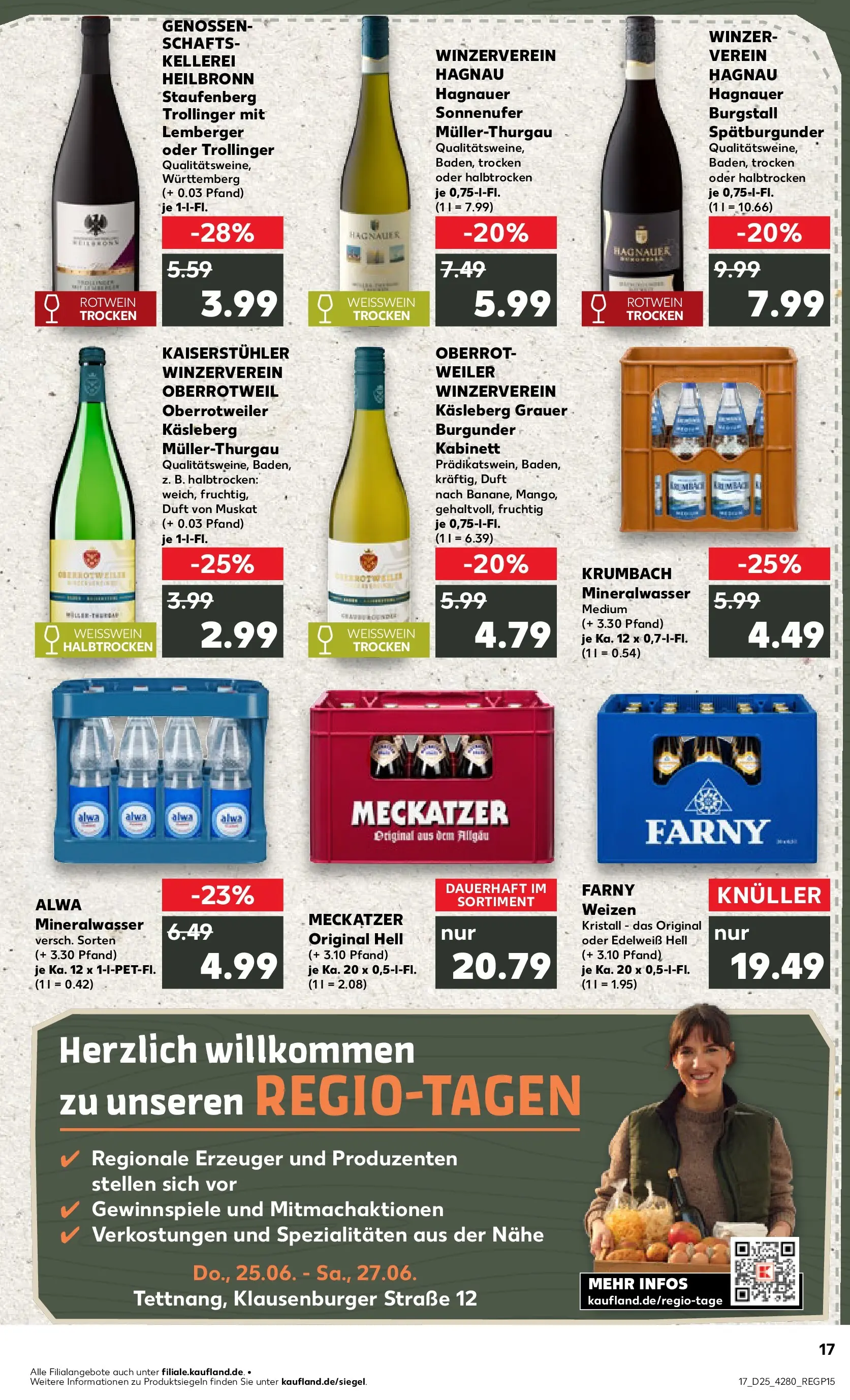 Prospekt Kaufland ab 14.06.2026 » Angebote Online zum Blättern | Seite: 22 | Produkte: Weißwein trocken, Duft, Mineralwasser, Mango