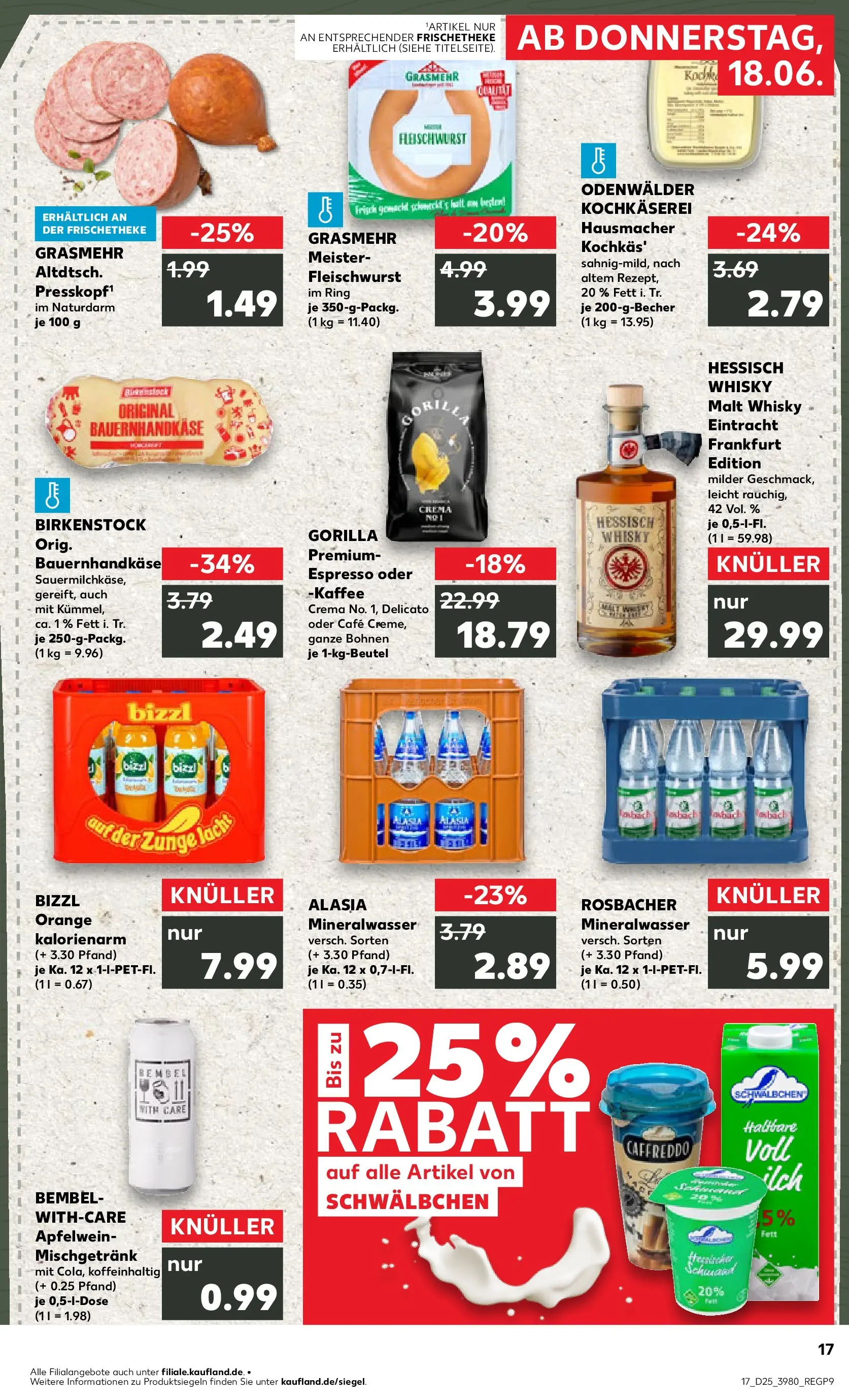 Prospekt Kaufland ab 14.06.2026 » Angebote Online zum Blättern | Seite: 22 | Produkte: Whisky, Kaffee, Mineralwasser, Apple