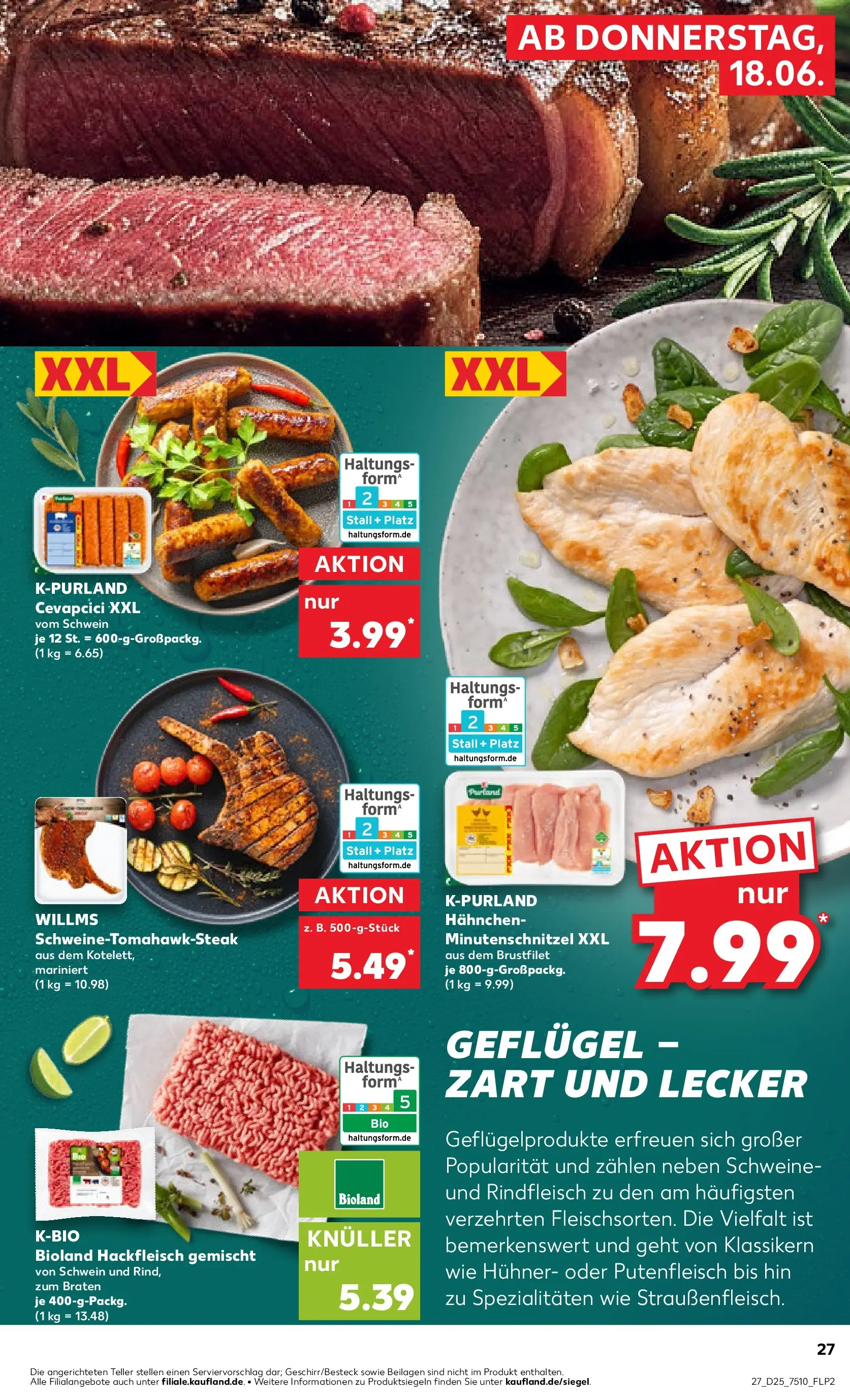 Prospekt Kaufland ab 14.06.2026 ยป Angebote und Werbung Online | Seite: 36 | Produkte: Hahnchen, Cevapcici, Schnitzel, Rindfleisch Prospekt Kaufland ab 14.06.2026 ยป Angebote Online zum Blรคttern | Seite: 36 | Produkte: Hahnchen, Cevapcici, Schnitzel, Rindfleisch