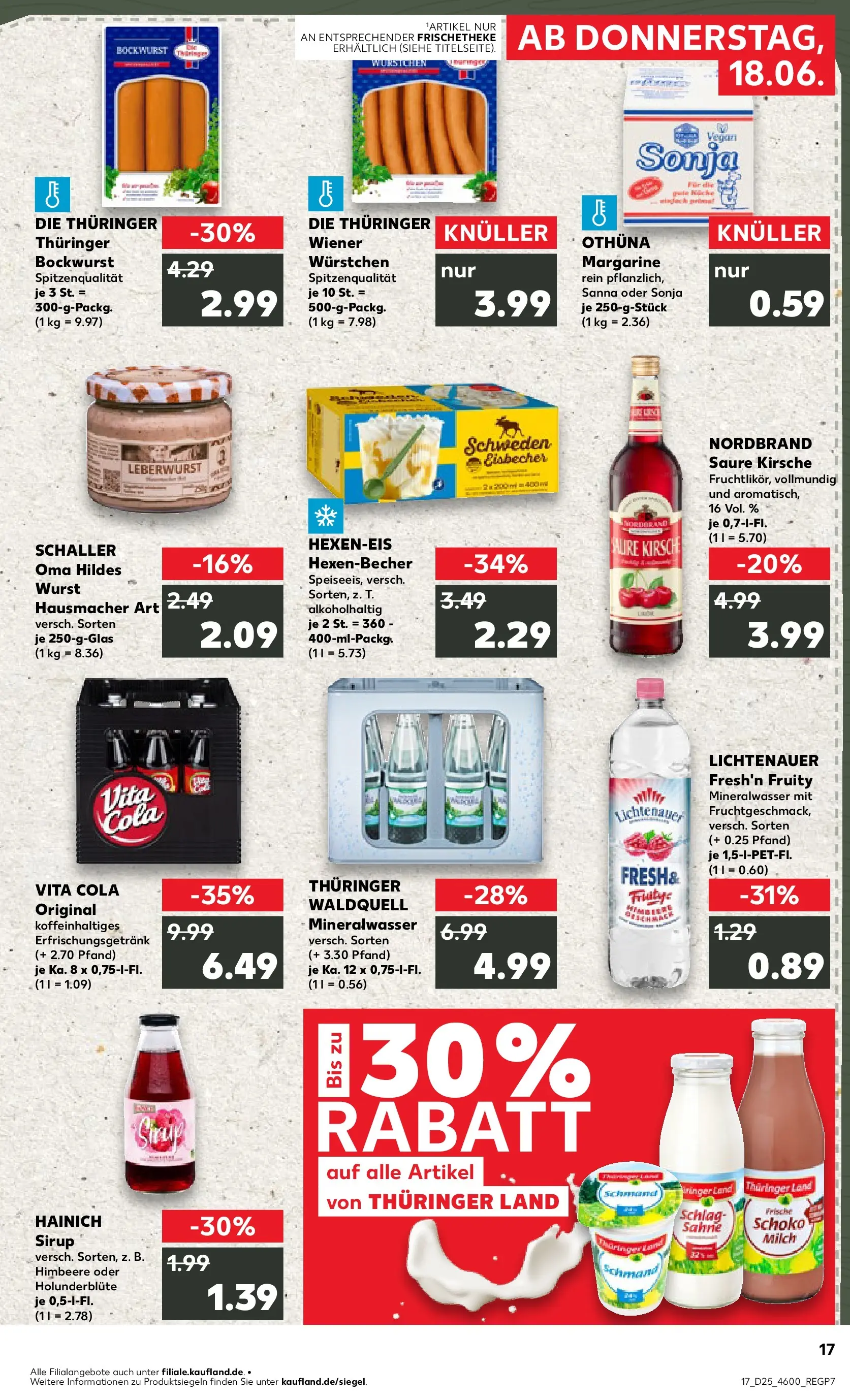 Prospekt Kaufland ab 14.06.2026 ยป Angebote und Werbung Online | Seite: 26 | Produkte: Bockwurst, Mineralwasser, Himbeere, Sahne Prospekt Kaufland ab 14.06.2026 ยป Angebote Online zum Blรคttern | Seite: 26 | Produkte: Bockwurst, Mineralwasser, Himbeere, Sahne