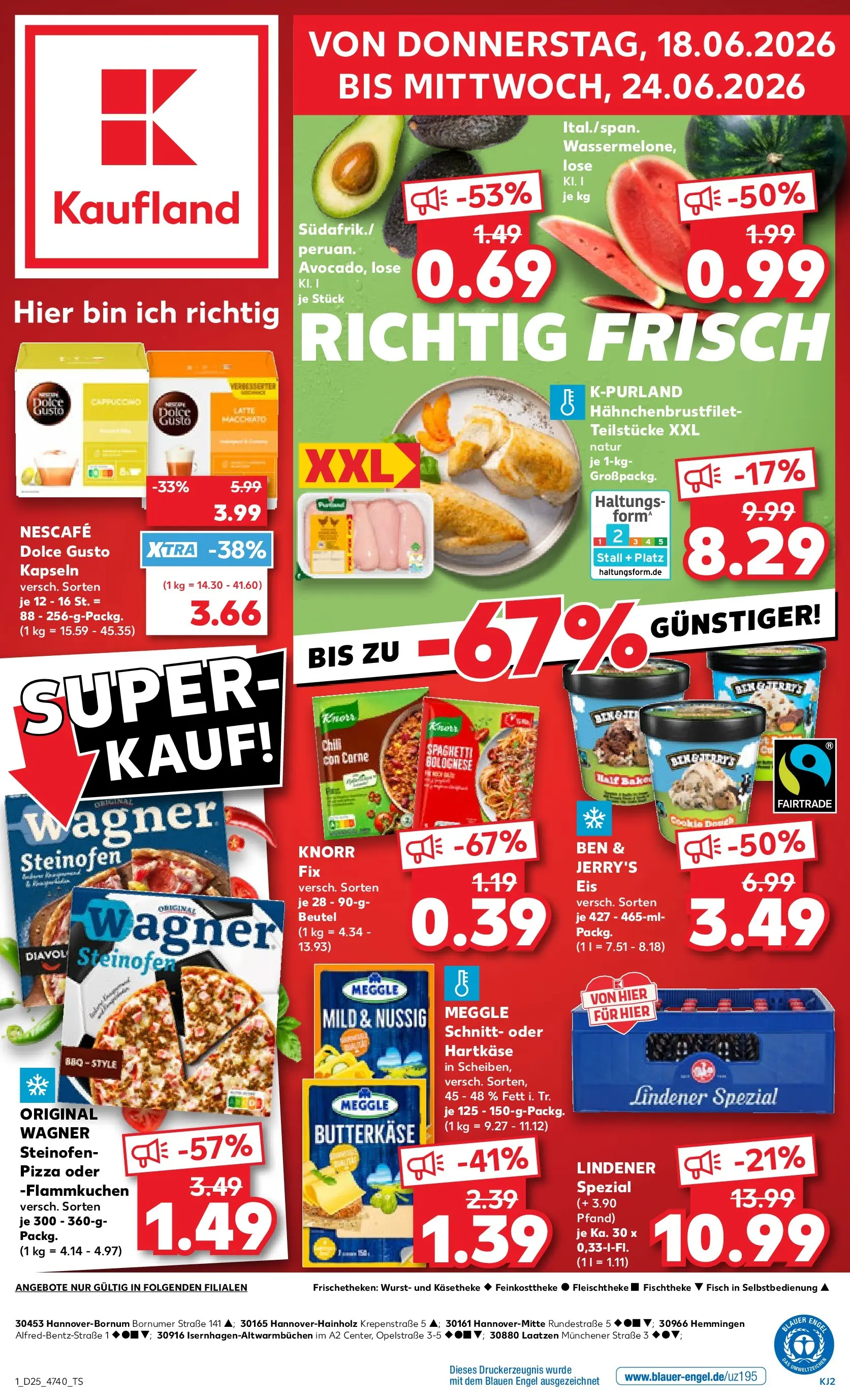 Prospekt Kaufland ab 14.06.2026 ยป Angebote und Werbung Online | Seite: 10 | Produkte: Butter, Fisch, Avocado, Eis Prospekt Kaufland ab 14.06.2026 ยป Angebote Online zum Blรคttern | Seite: 10 | Produkte: Butter, Fisch, Avocado, Eis