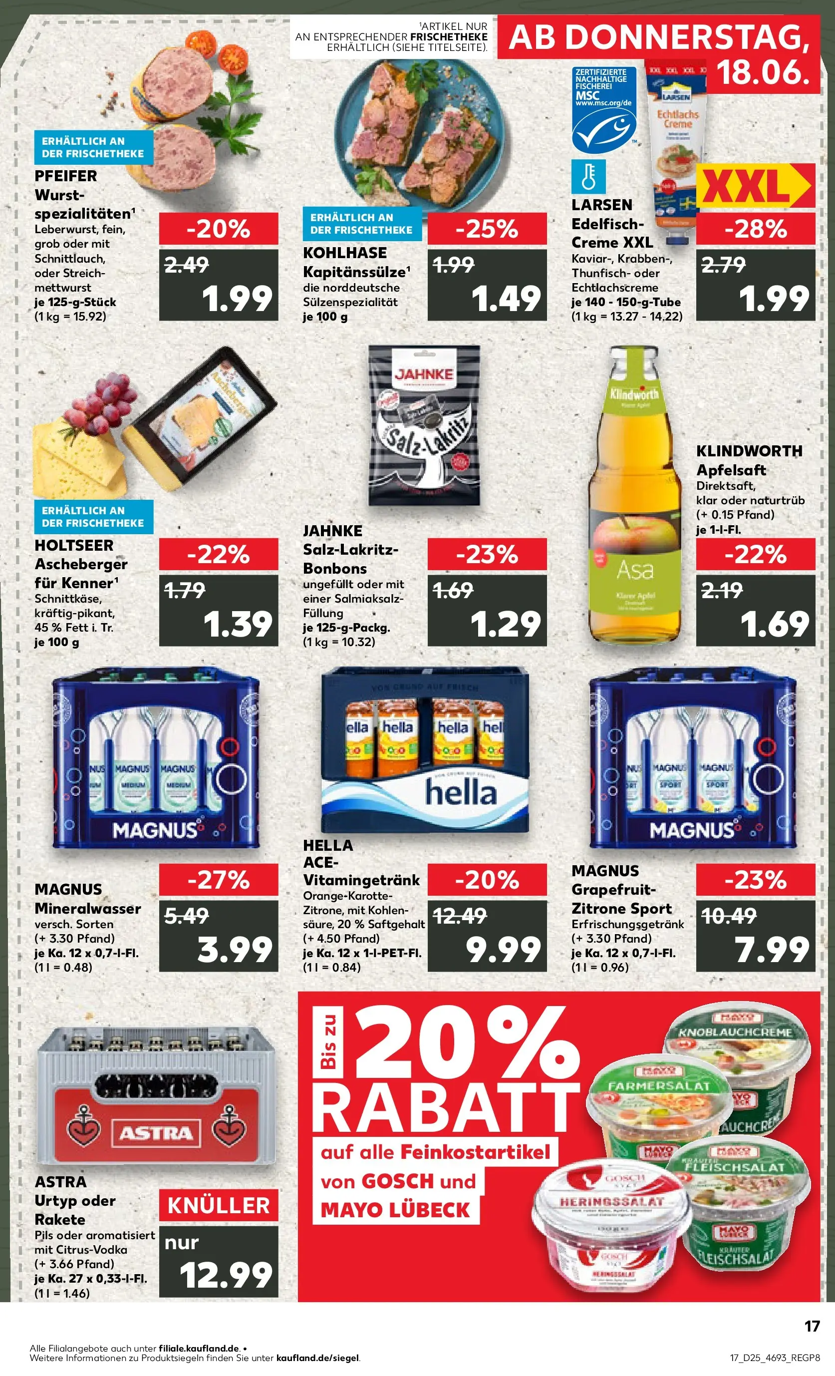 Prospekt Kaufland ab 14.06.2026 ยป Angebote und Werbung Online | Seite: 26 | Produkte: Pils, Astra, Mineralwasser, Wurst Prospekt Kaufland ab 14.06.2026 ยป Angebote Online zum Blรคttern | Seite: 26 | Produkte: Pils, Astra, Mineralwasser, Wurst