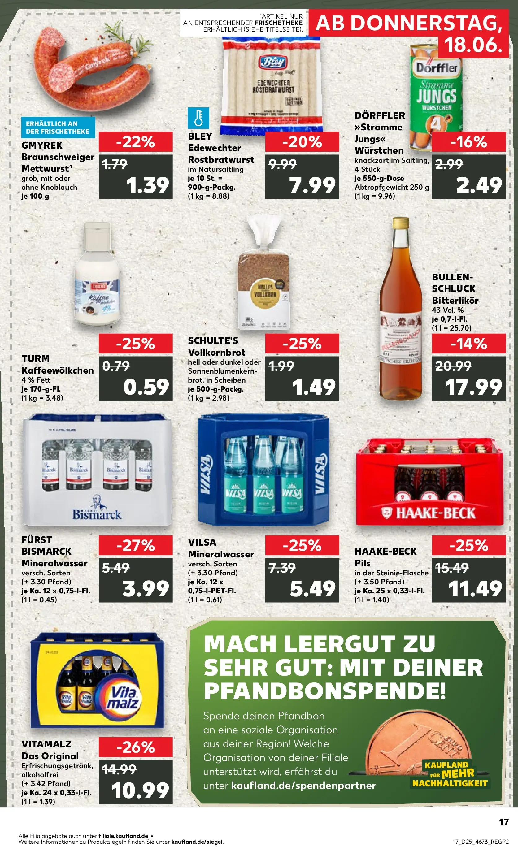 Prospekt Kaufland ab 14.06.2026 ยป Angebote und Werbung Online | Seite: 26 | Produkte: Vollkornbrot, Pils, Mineralwasser, Knoblauch Prospekt Kaufland ab 14.06.2026 ยป Angebote Online zum Blรคttern | Seite: 26 | Produkte: Vollkornbrot, Pils, Mineralwasser, Knoblauch