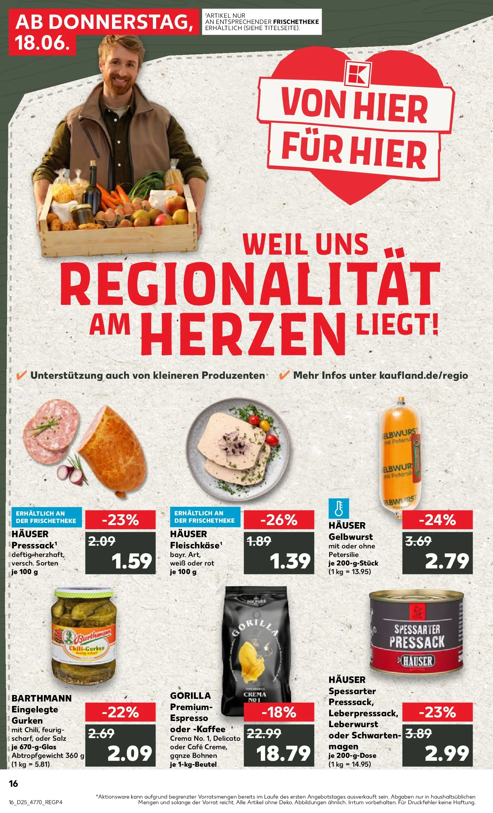 Prospekt Kaufland ab 14.06.2026 ยป Angebote und Werbung Online | Seite: 25 | Produkte: Kaffee, Salz, Petersilie, Gurken Prospekt Kaufland ab 14.06.2026 ยป Angebote Online zum Blรคttern | Seite: 25 | Produkte: Kaffee, Salz, Petersilie, Gurken