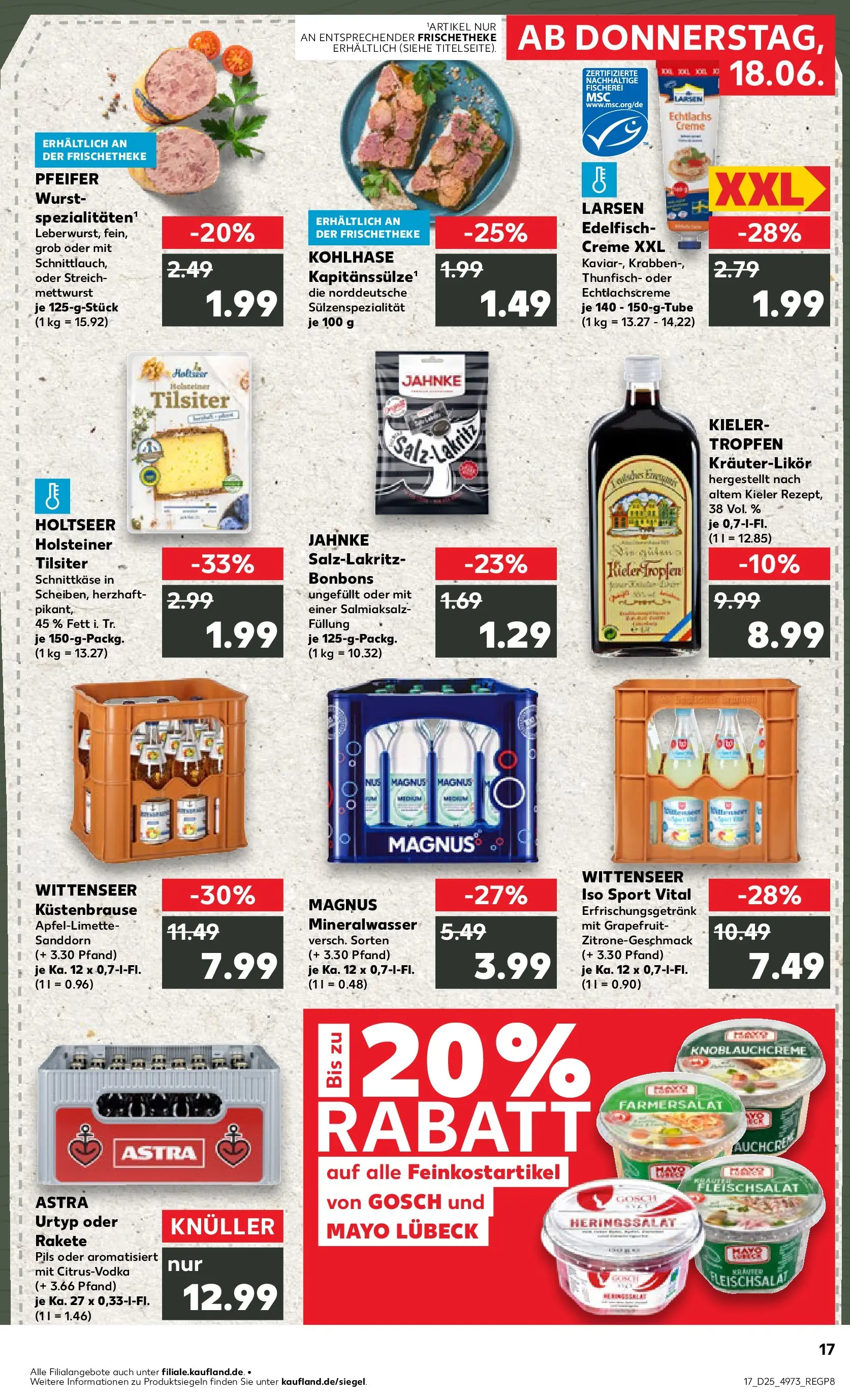 Prospekt Kaufland ab 14.06.2026 ยป Angebote und Werbung Online | Seite: 26 | Produkte: Thunfisch, Mineralwasser, Creme, Wurst Prospekt Kaufland ab 14.06.2026 ยป Angebote Online zum Blรคttern | Seite: 26 | Produkte: Thunfisch, Mineralwasser, Creme, Wurst