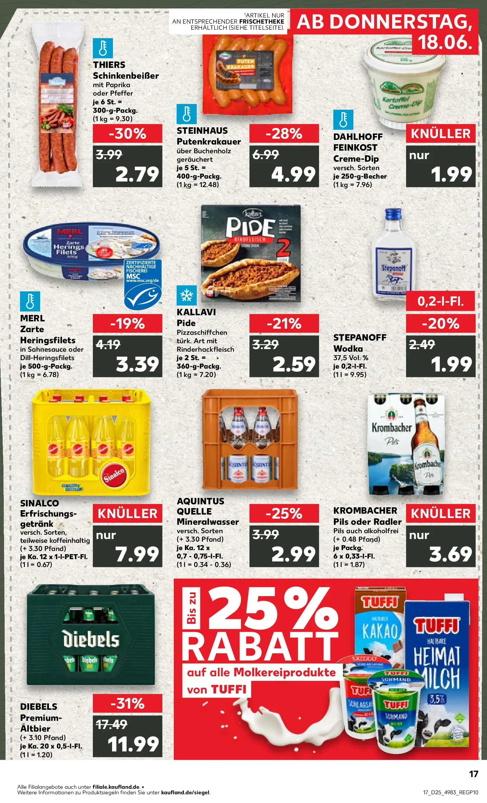 Prospekt Kaufland ab 14.06.2026 » Angebote Online zum Blättern | Seite: 26 | Produkte: Sinalco, Radler, Krombacher, Vodka