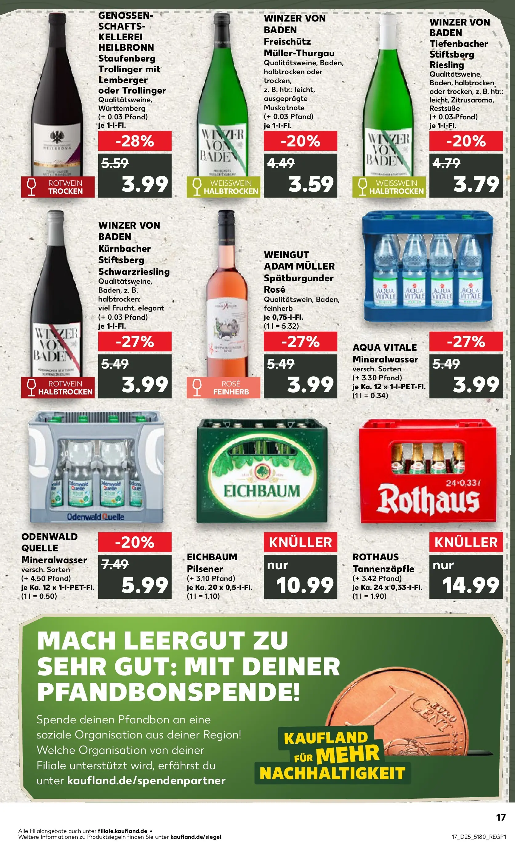 Prospekt Kaufland ab 14.06.2026 » Angebote Online zum Blättern | Seite: 22 | Produkte: Weißwein, Rotwein trocken, Weißwein halbtrocken, Mineralwasser