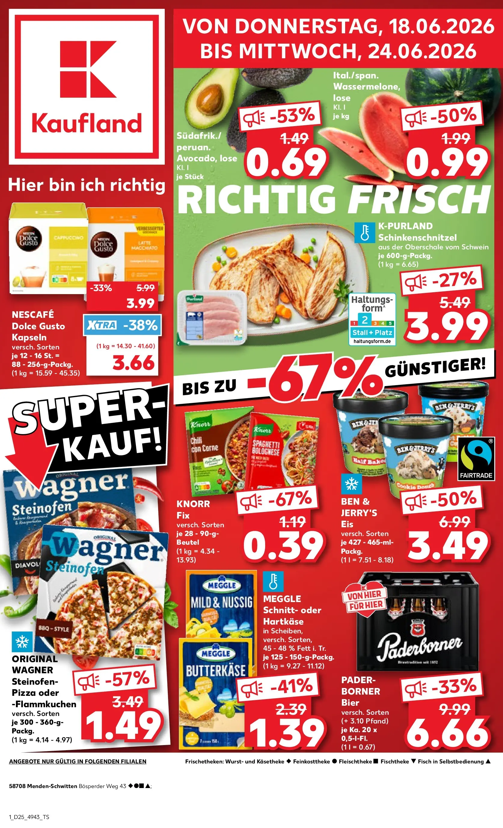 Prospekt Kaufland ab 14.06.2026 ยป Angebote und Werbung Online | Seite: 10 | Produkte: Nescafe, Wurst, Dolce Gusto kapseln, Pizza Prospekt Kaufland ab 14.06.2026 ยป Angebote Online zum Blรคttern | Seite: 10 | Produkte: Nescafe, Wurst, Dolce Gusto kapseln, Pizza