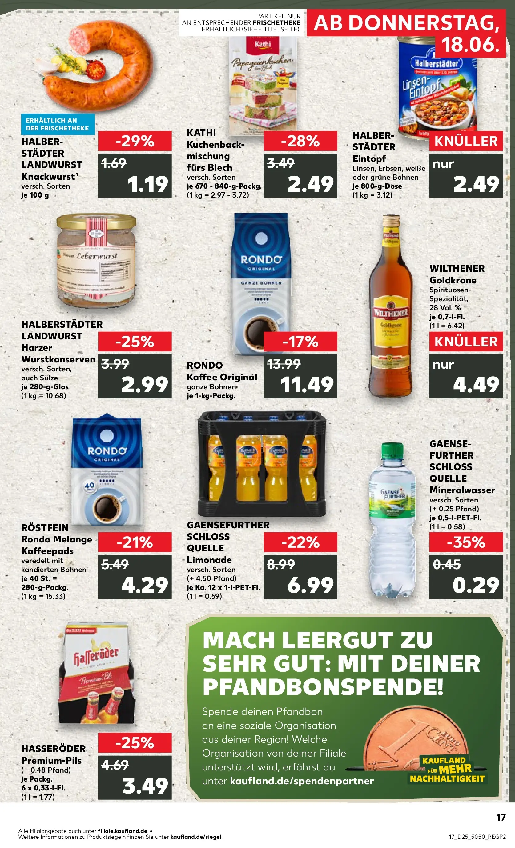 Prospekt Kaufland ab 14.06.2026 » Angebote Online zum Blättern | Seite: 26 | Produkte: Kaffeepads, Wilthener, Limonade, Hasseröder