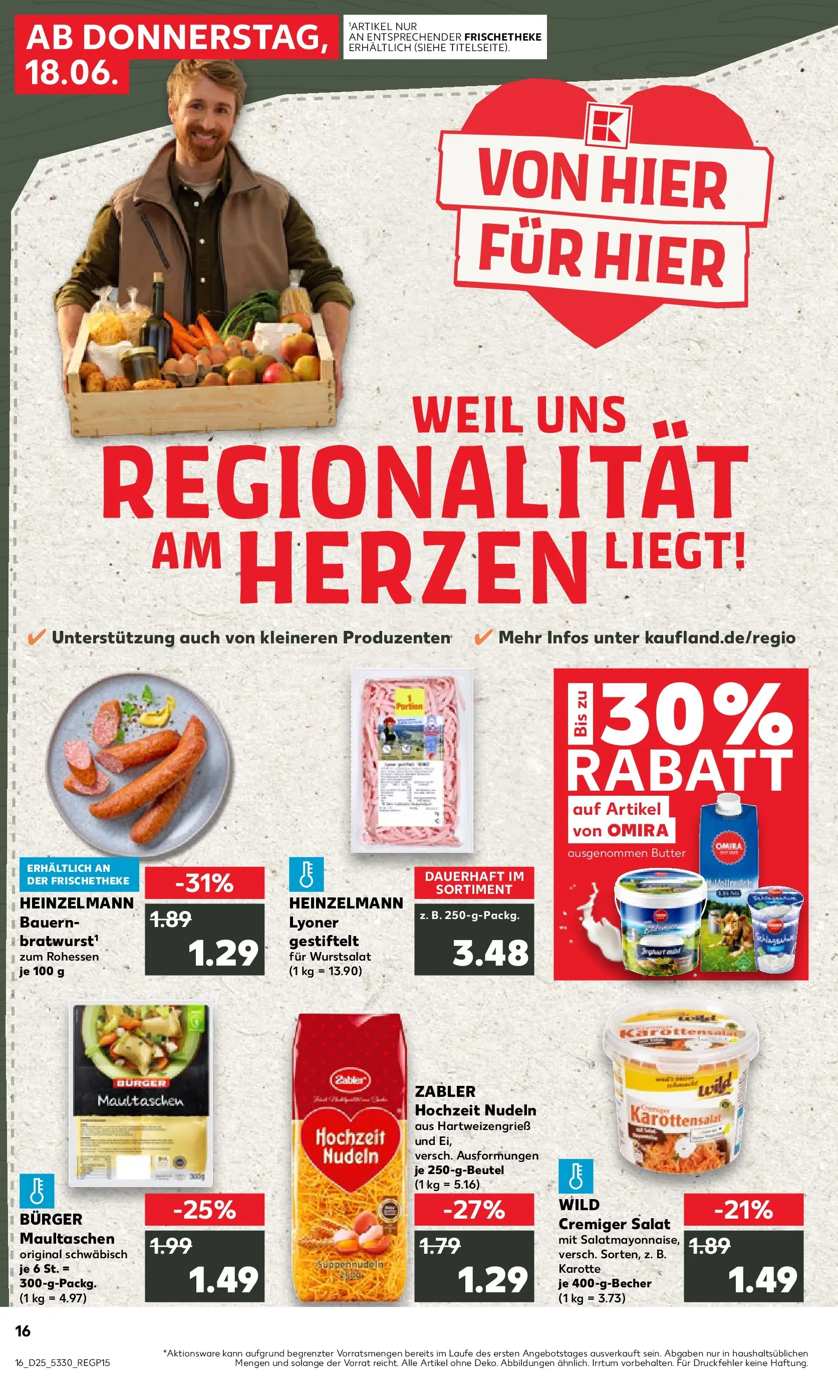 Prospekt Kaufland ab 14.06.2026 ยป Angebote und Werbung Online | Seite: 25 | Produkte: Butter, Maultaschen, Karotte, Salat Prospekt Kaufland ab 14.06.2026 ยป Angebote Online zum Blรคttern | Seite: 25 | Produkte: Butter, Maultaschen, Karotte, Salat