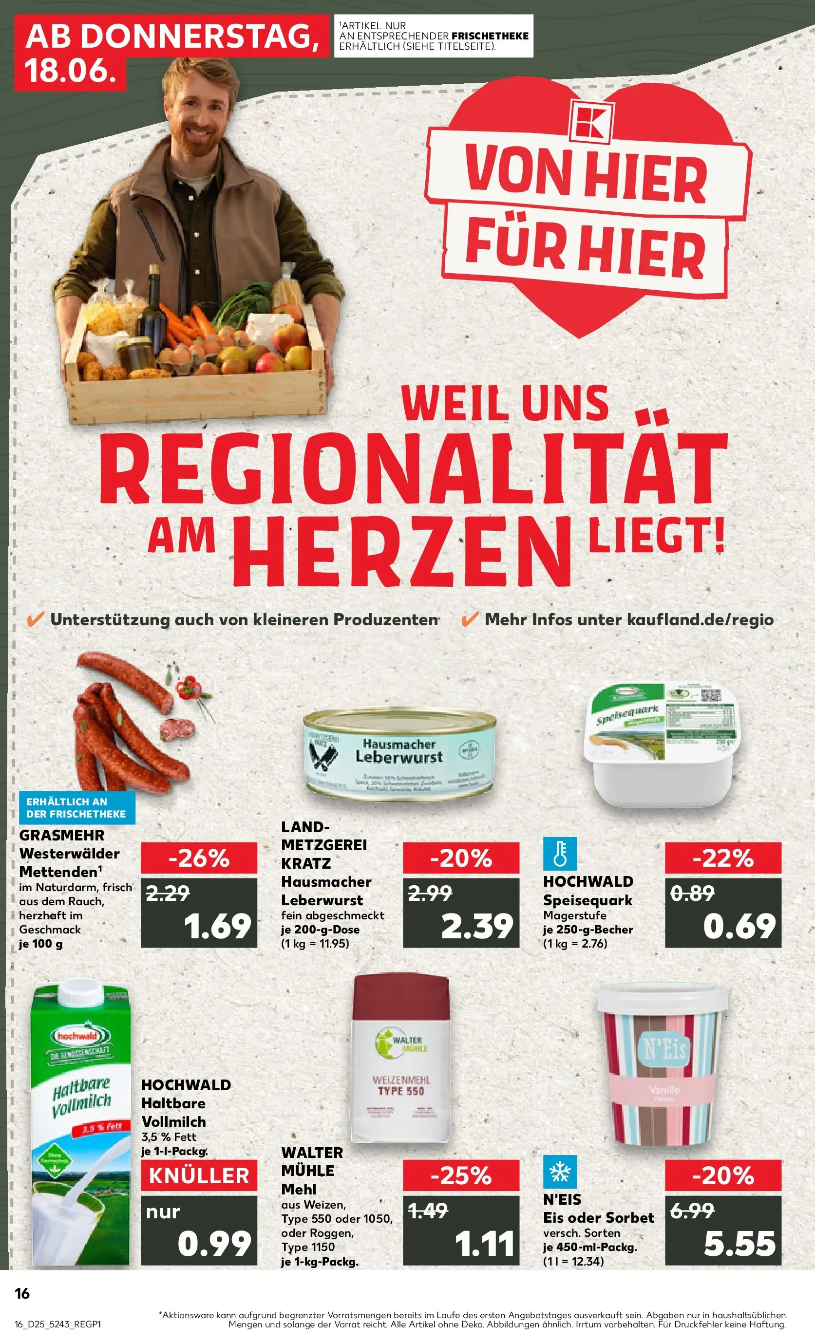 Prospekt Kaufland ab 14.06.2026 » Angebote Online zum Blättern | Seite: 21 | Produkte: Mühle, Mehl, Weizenmehl, Eis