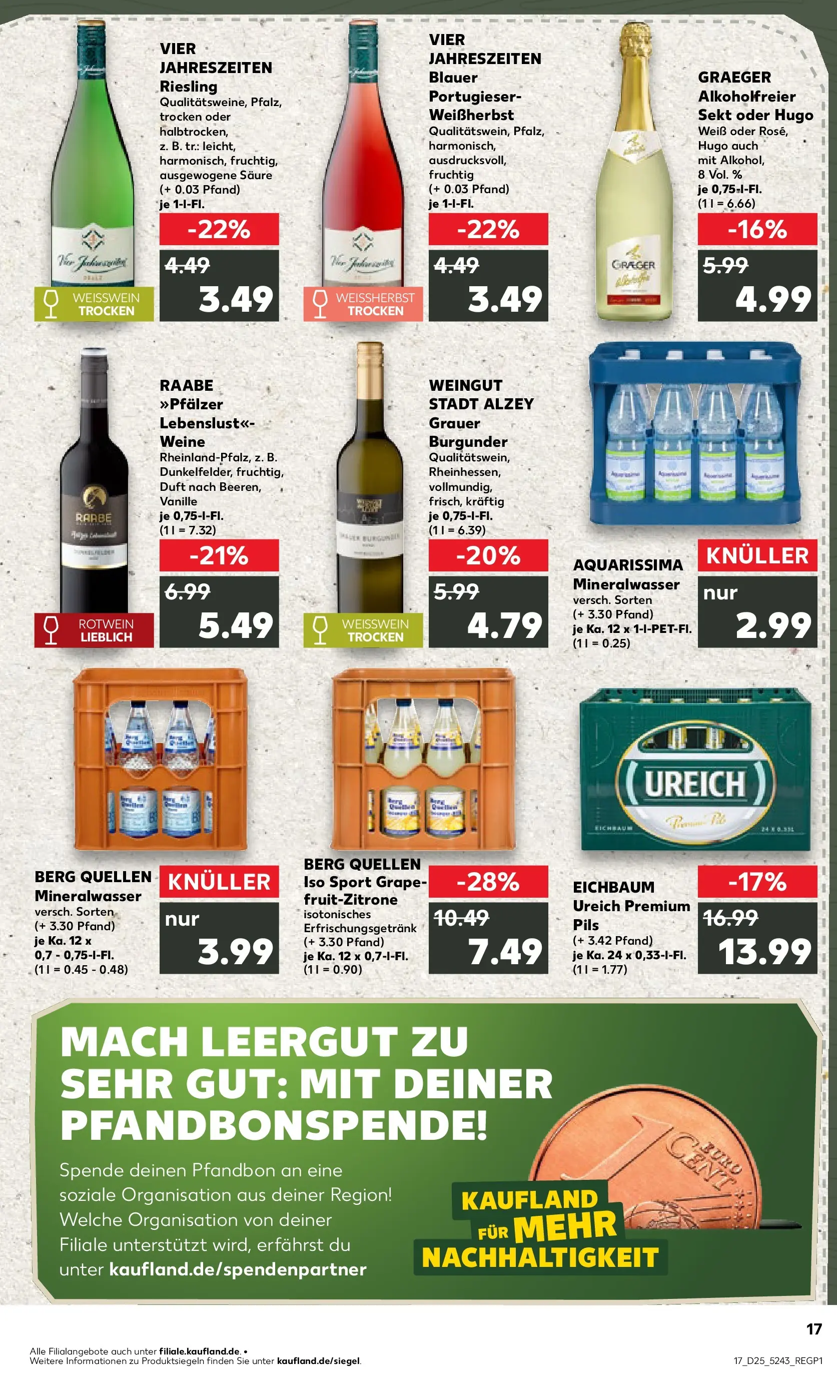 Prospekt Kaufland ab 14.06.2026 » Angebote Online zum Blättern | Seite: 22 | Produkte: Rotwein, Sekt, Mineralwasser, Hugo