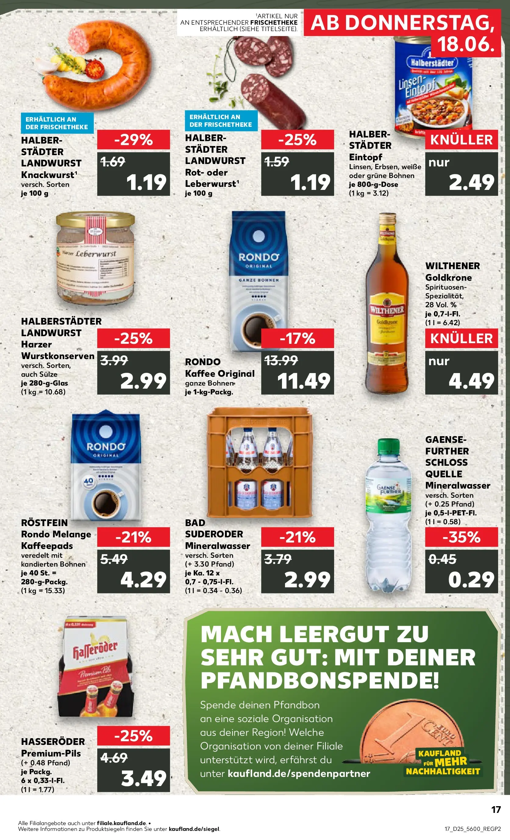 Prospekt Kaufland ab 14.06.2026 ยป Angebote und Werbung Online | Seite: 26 | Produkte: Wilthener, Bad, Mineralwasser, Hasserรถder Prospekt Kaufland ab 14.06.2026 ยป Angebote Online zum Blรคttern | Seite: 26 | Produkte: Wilthener, Bad, Mineralwasser, Hasserรถder