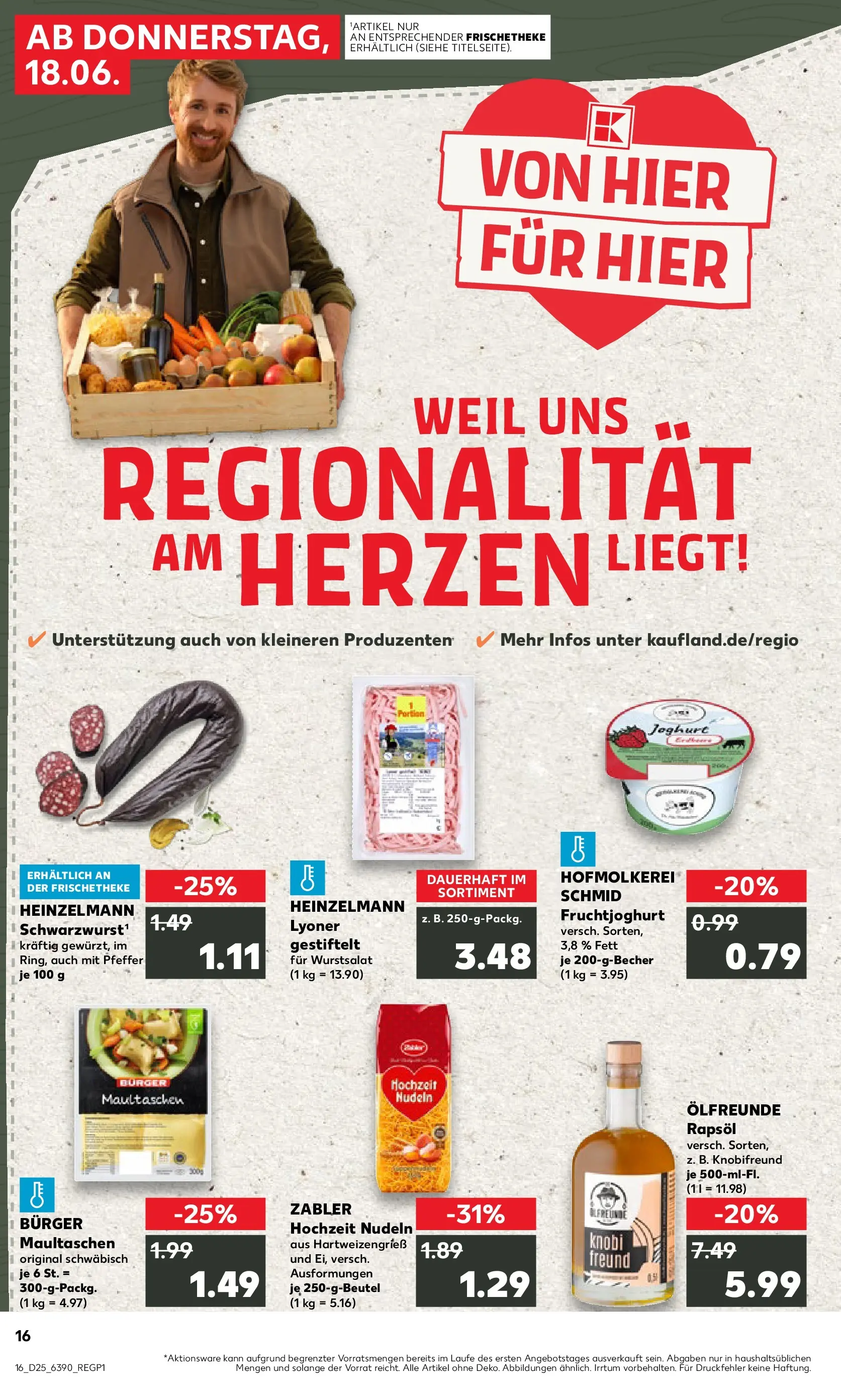 Prospekt Kaufland ab 14.06.2026 ยป Angebote und Werbung Online | Seite: 25 | Produkte: Burger, Fruchtjoghurt, Pasta, Maultaschen Prospekt Kaufland ab 14.06.2026 ยป Angebote Online zum Blรคttern | Seite: 25 | Produkte: Burger, Fruchtjoghurt, Pasta, Maultaschen