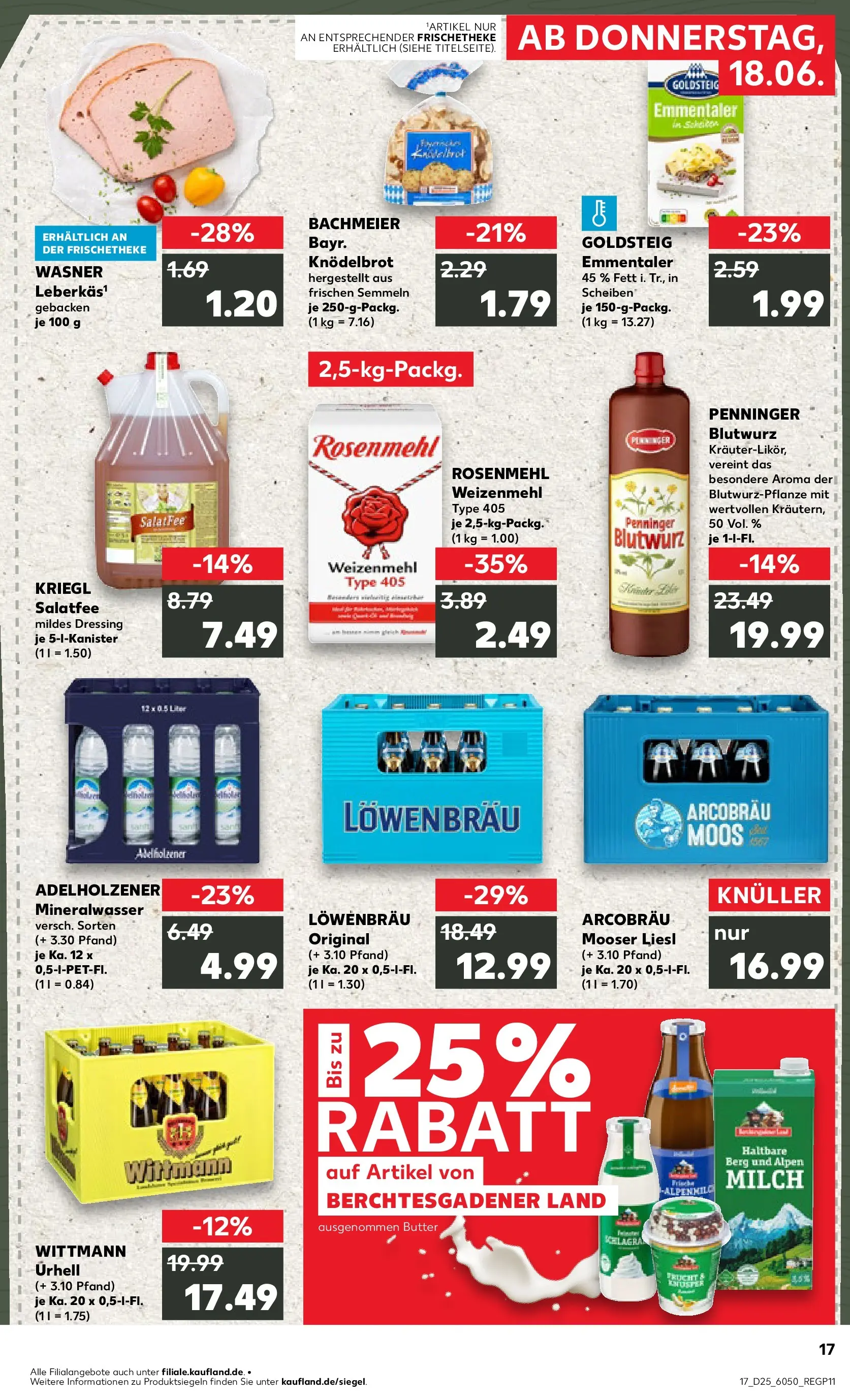 Prospekt Kaufland ab 14.06.2026 ยป Angebote und Werbung Online | Seite: 26 | Produkte: Milch, Adelholzener, Dressing, Weizenmehl Prospekt Kaufland ab 14.06.2026 ยป Angebote Online zum Blรคttern | Seite: 26 | Produkte: Milch, Adelholzener, Dressing, Weizenmehl