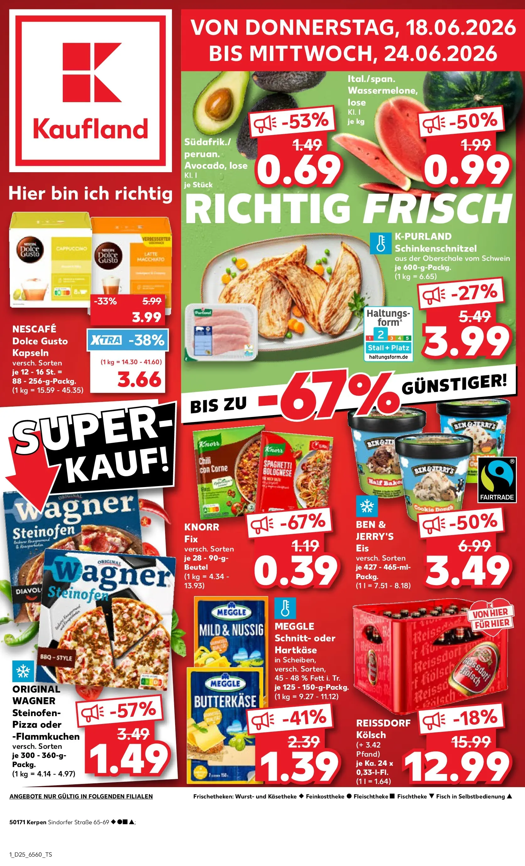 Prospekt Kaufland ab 14.06.2026 ยป Angebote und Werbung Online | Seite: 10 | Produkte: Knorr fix, Wurst, Wassermelone, Pizza Prospekt Kaufland ab 14.06.2026 ยป Angebote Online zum Blรคttern | Seite: 10 | Produkte: Knorr fix, Wurst, Wassermelone, Pizza