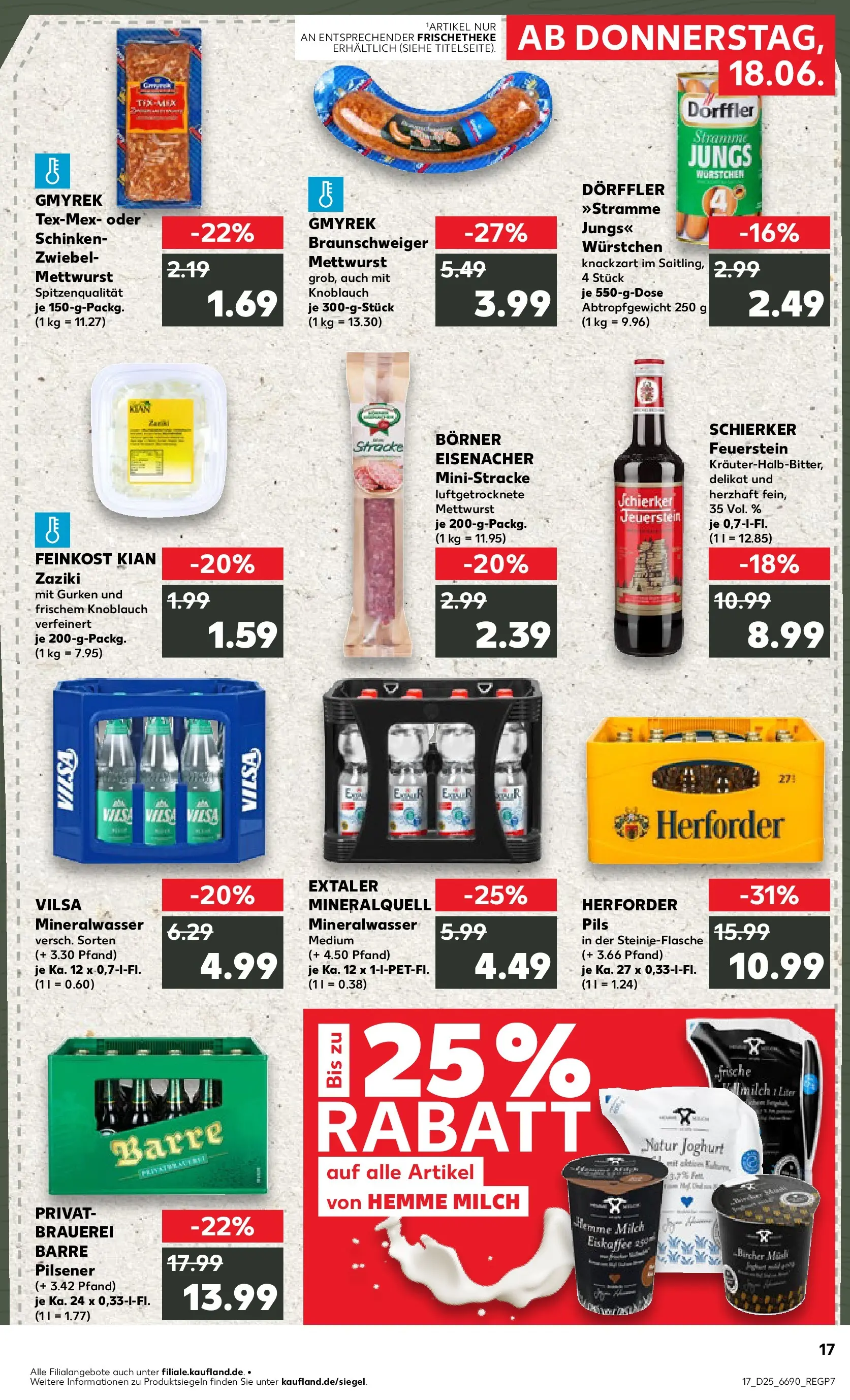 Prospekt Kaufland ab 14.06.2026 ยป Angebote und Werbung Online | Seite: 26 | Produkte: Milch, Pils, Mineralwasser, Schinken Prospekt Kaufland ab 14.06.2026 ยป Angebote Online zum Blรคttern | Seite: 26 | Produkte: Milch, Pils, Mineralwasser, Schinken