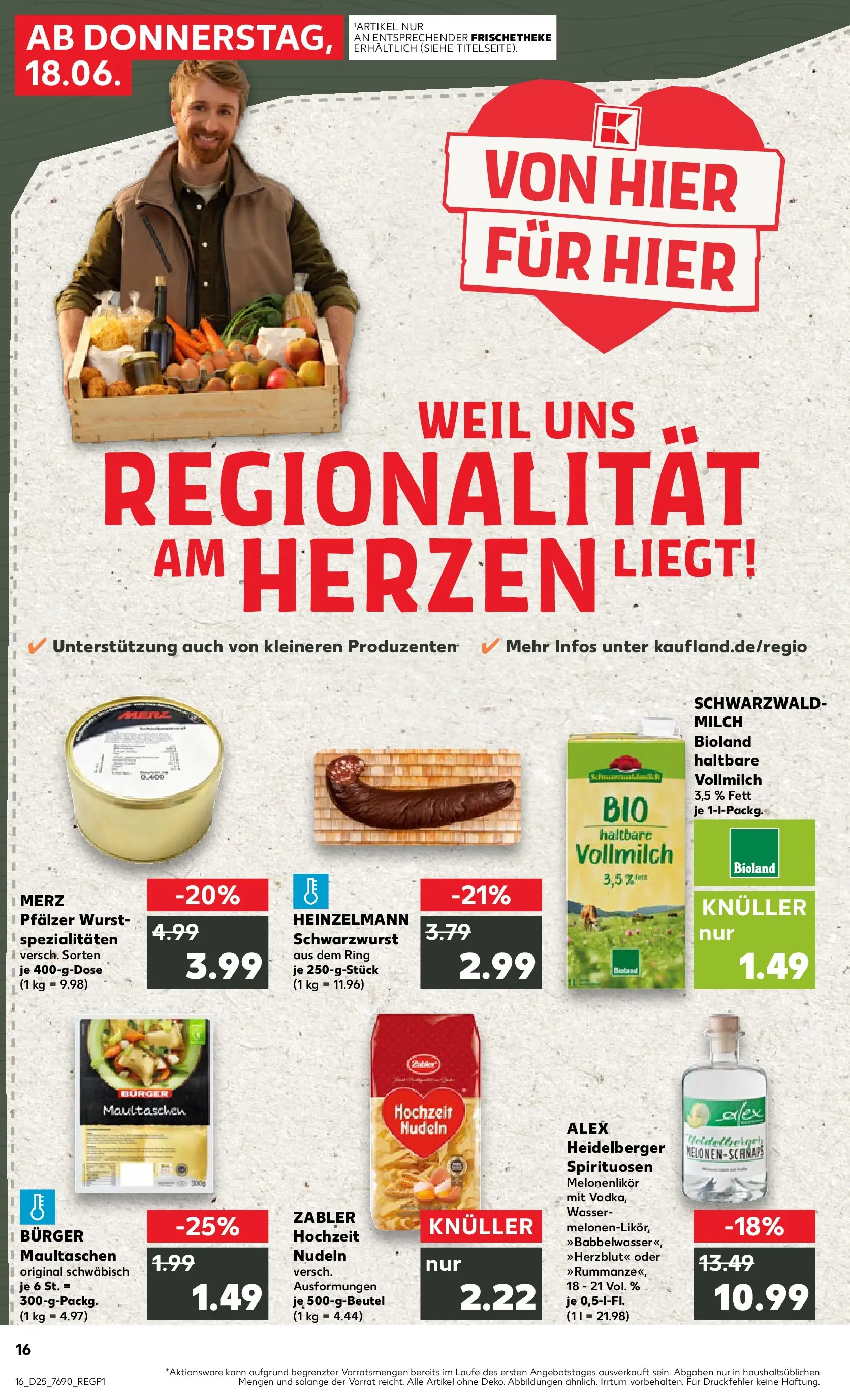 Prospekt Kaufland ab 14.06.2026 ยป Angebote und Werbung Online | Seite: 25 | Produkte: Milch, Pudding, Wasser, Wurst Prospekt Kaufland ab 14.06.2026 ยป Angebote Online zum Blรคttern | Seite: 25 | Produkte: Milch, Pudding, Wasser, Wurst