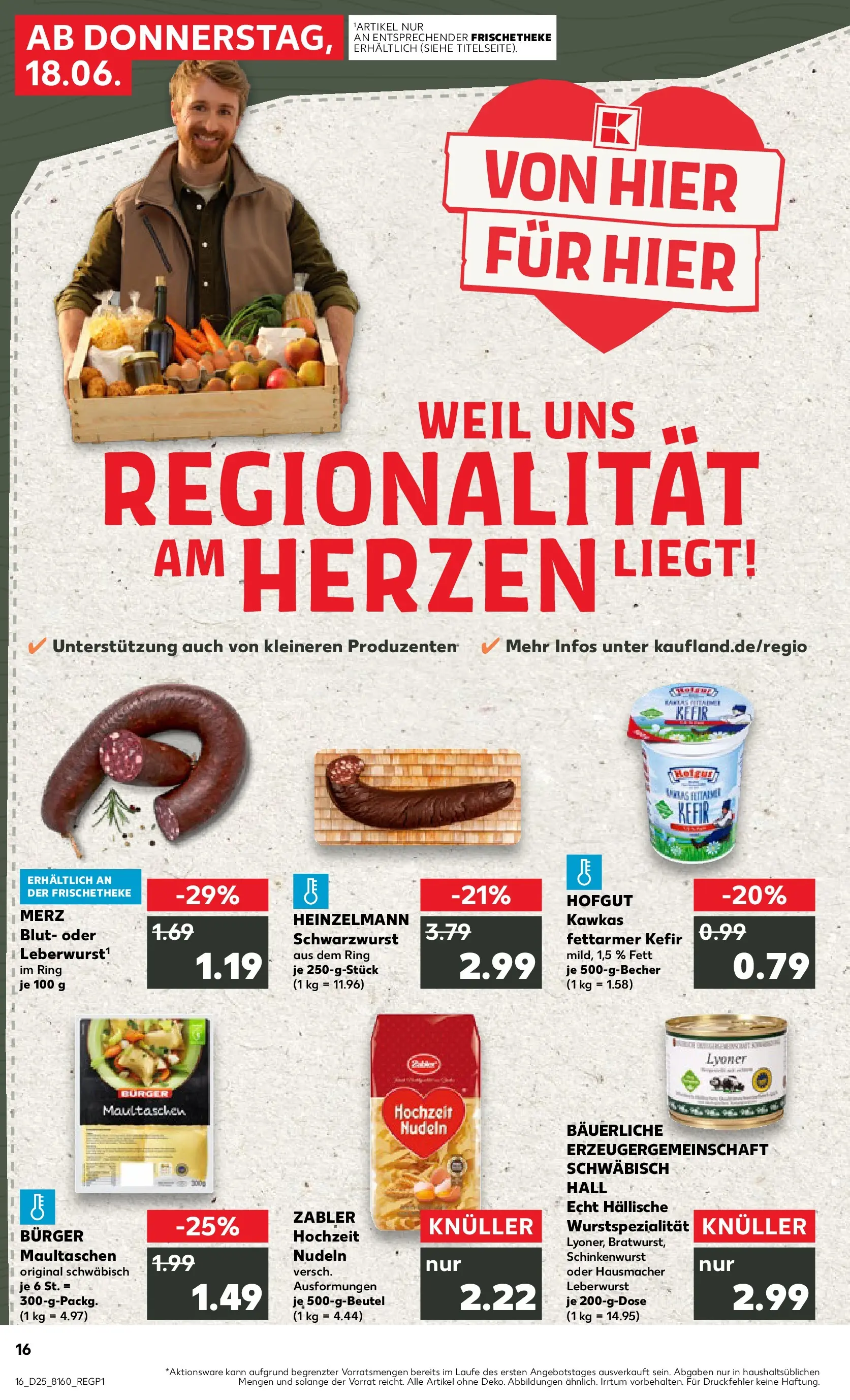 Prospekt Kaufland ab 14.06.2026 ยป Angebote und Werbung Online | Seite: 25 | Produkte: Kefir, Burger, Nudeln, Maultaschen Prospekt Kaufland ab 14.06.2026 ยป Angebote Online zum Blรคttern | Seite: 25 | Produkte: Kefir, Burger, Nudeln, Maultaschen