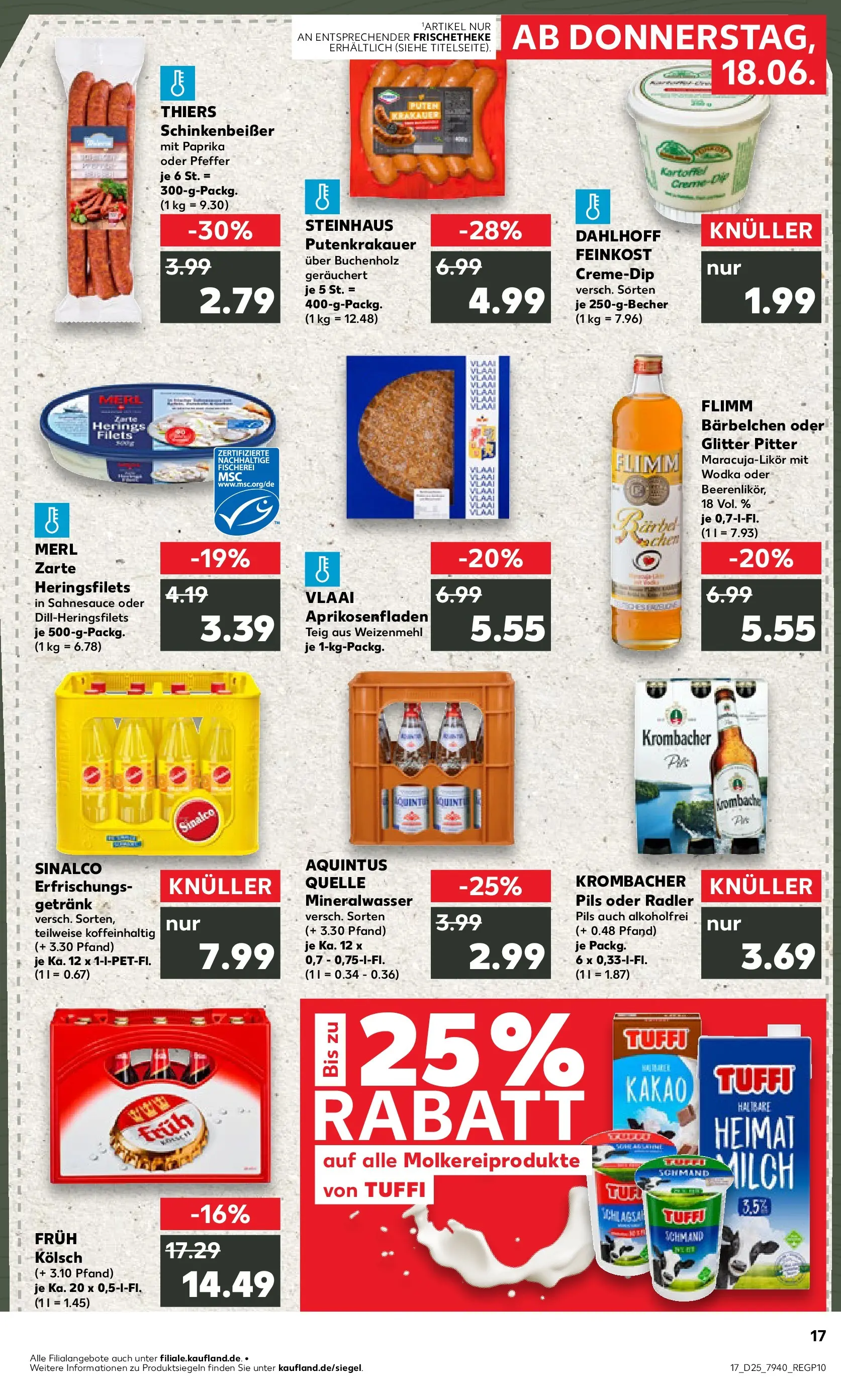 Prospekt Kaufland ab 14.06.2026 ยป Angebote und Werbung Online | Seite: 26 | Produkte: Sinalco, Milch, Mineralwasser, Krombacher Prospekt Kaufland ab 14.06.2026 ยป Angebote Online zum Blรคttern | Seite: 26 | Produkte: Sinalco, Milch, Mineralwasser, Krombacher