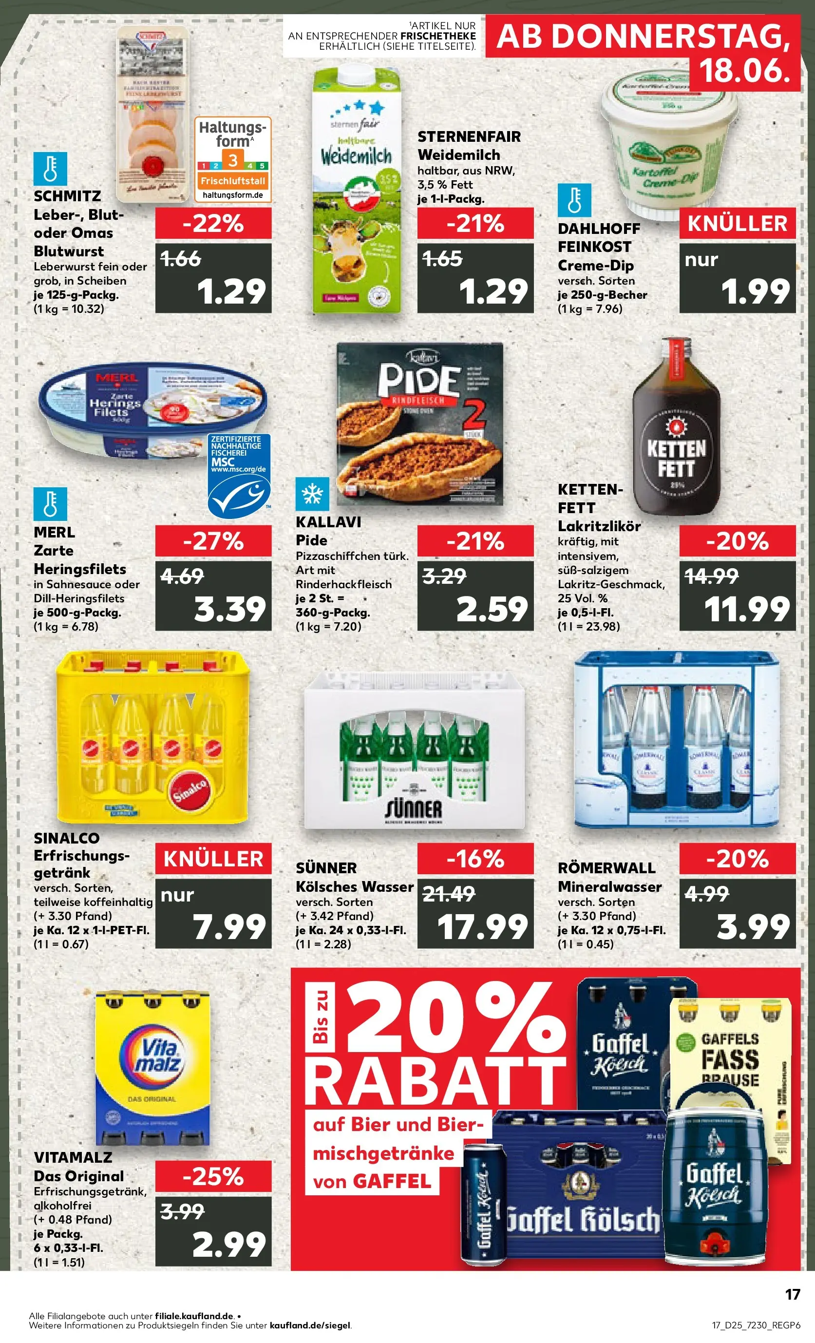 Prospekt Kaufland ab 14.06.2026 ยป Angebote und Werbung Online | Seite: 26 | Produkte: Sinalco, Bier, Mineralwasser, Rindfleisch Prospekt Kaufland ab 14.06.2026 ยป Angebote Online zum Blรคttern | Seite: 26 | Produkte: Sinalco, Bier, Mineralwasser, Rindfleisch