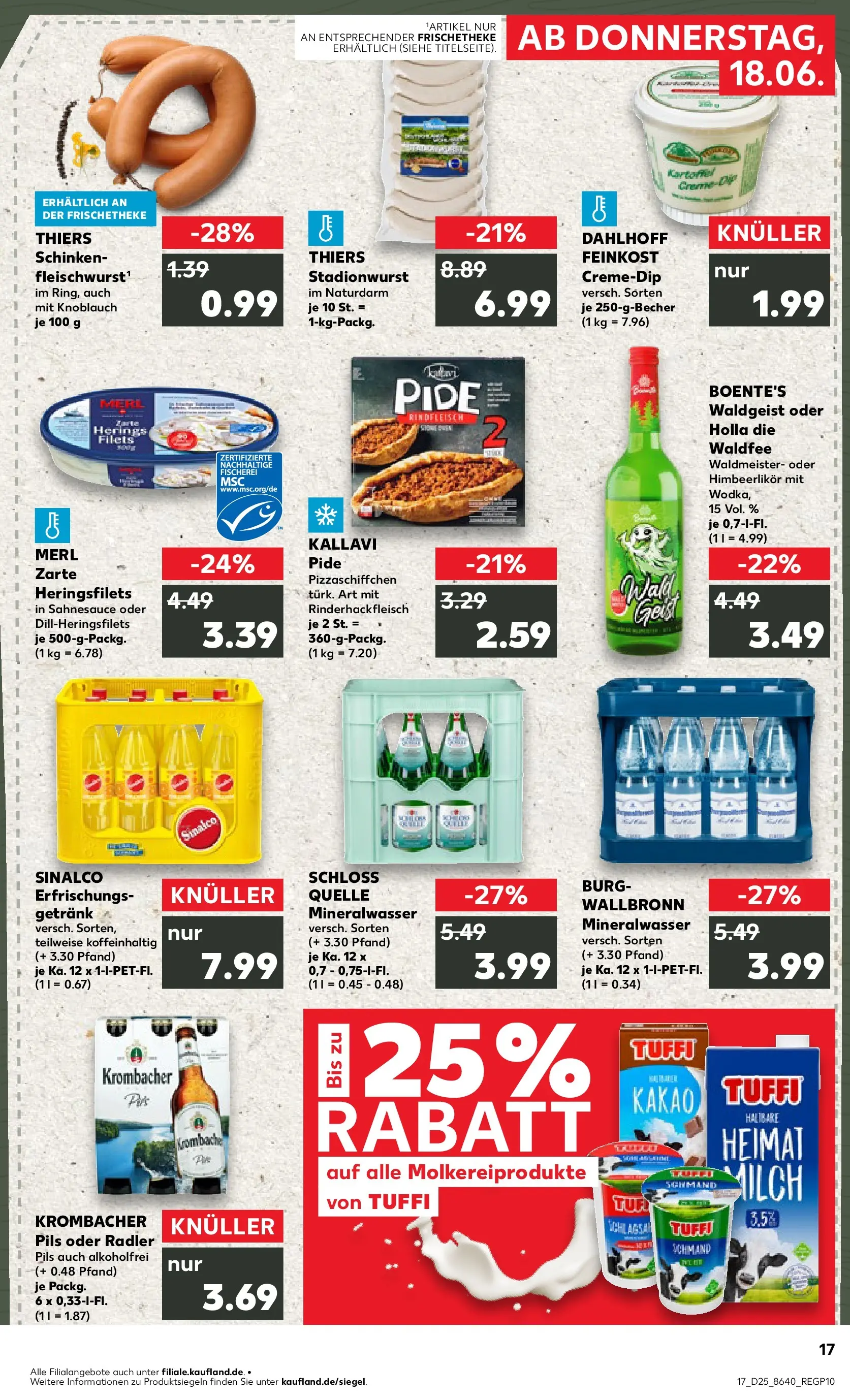 Prospekt Kaufland ab 14.06.2026 » Angebote Online zum Blättern | Seite: 26 | Produkte: Sinalco, Milch, Knoblauch, Rindfleisch