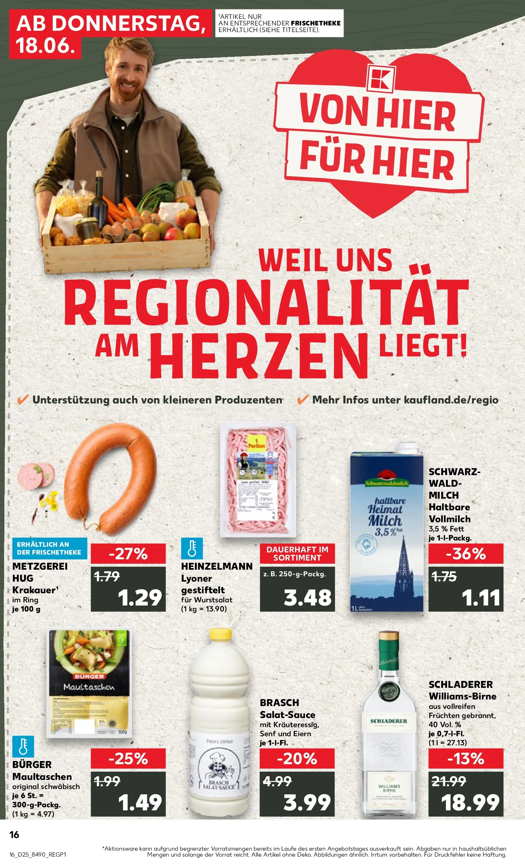 Prospekt Kaufland ab 14.06.2026 ยป Angebote und Werbung Online | Seite: 25 | Produkte: Milch, Haltbare milch, Burger, Maultaschen Prospekt Kaufland ab 14.06.2026 ยป Angebote Online zum Blรคttern | Seite: 25 | Produkte: Milch, Haltbare milch, Burger, Maultaschen