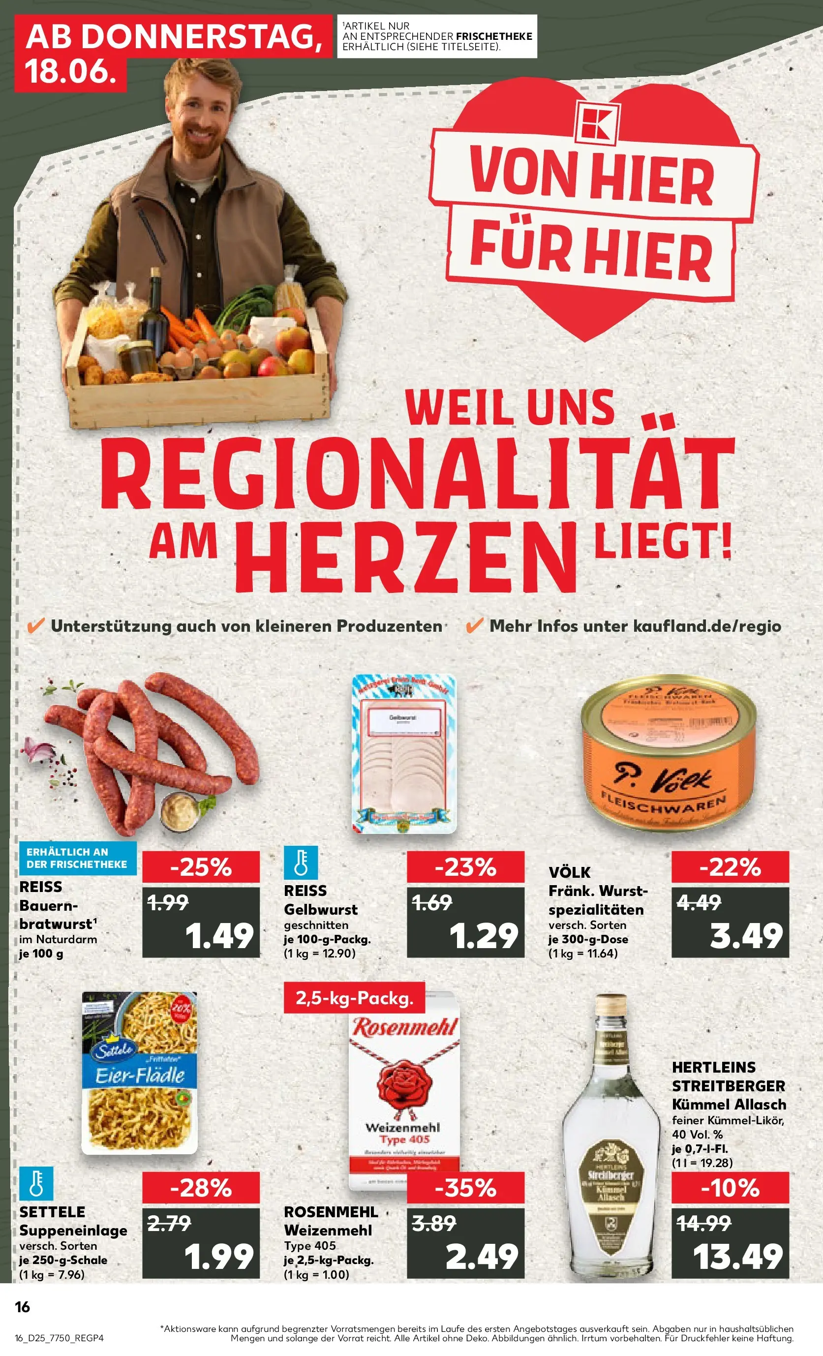 Prospekt Kaufland ab 14.06.2026 ยป Angebote und Werbung Online | Seite: 25 | Produkte: Weizenmehl, Wurst, Pasta Prospekt Kaufland ab 14.06.2026 ยป Angebote Online zum Blรคttern | Seite: 25 | Produkte: Weizenmehl, Wurst, Pasta