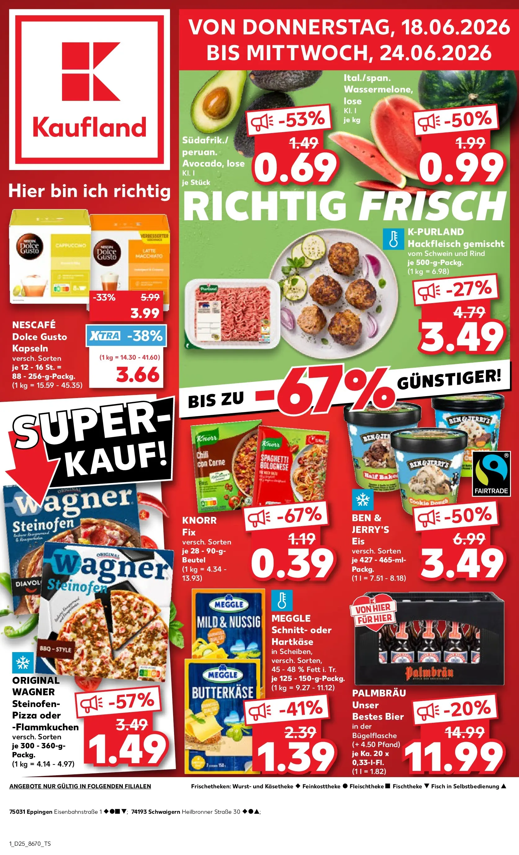 Prospekt Kaufland ab 14.06.2026 ยป Angebote und Werbung Online | Seite: 10 | Produkte: Knorr fix, Bier, Pizza, Hackfleisch Prospekt Kaufland ab 14.06.2026 ยป Angebote Online zum Blรคttern | Seite: 10 | Produkte: Knorr fix, Bier, Pizza, Hackfleisch