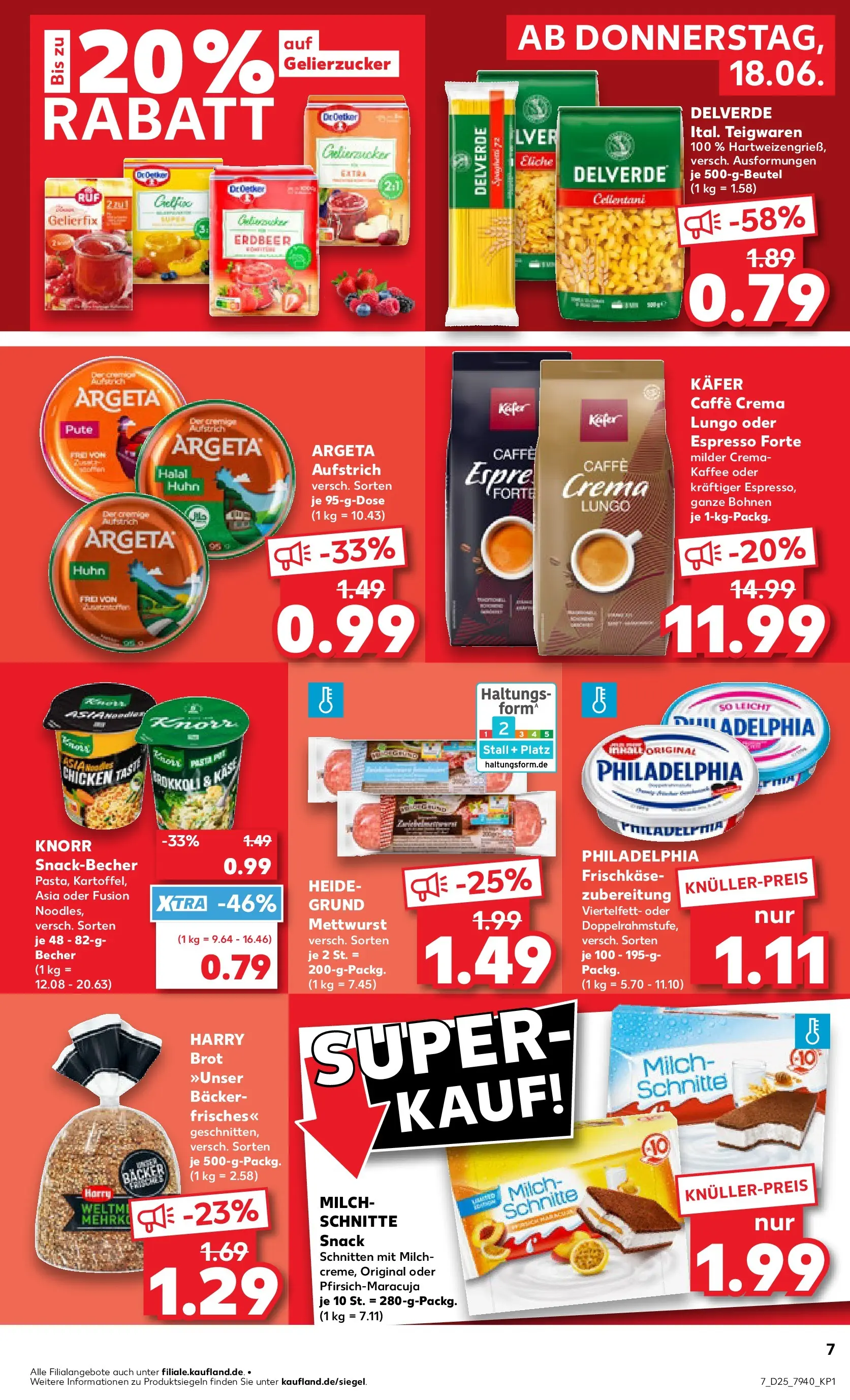 Prospekt Kaufland ab 14.06.2026 » Angebote Online zum Blättern | Seite: 16 | Produkte: Milch, Philadelphia, Knorr, Frischkase
