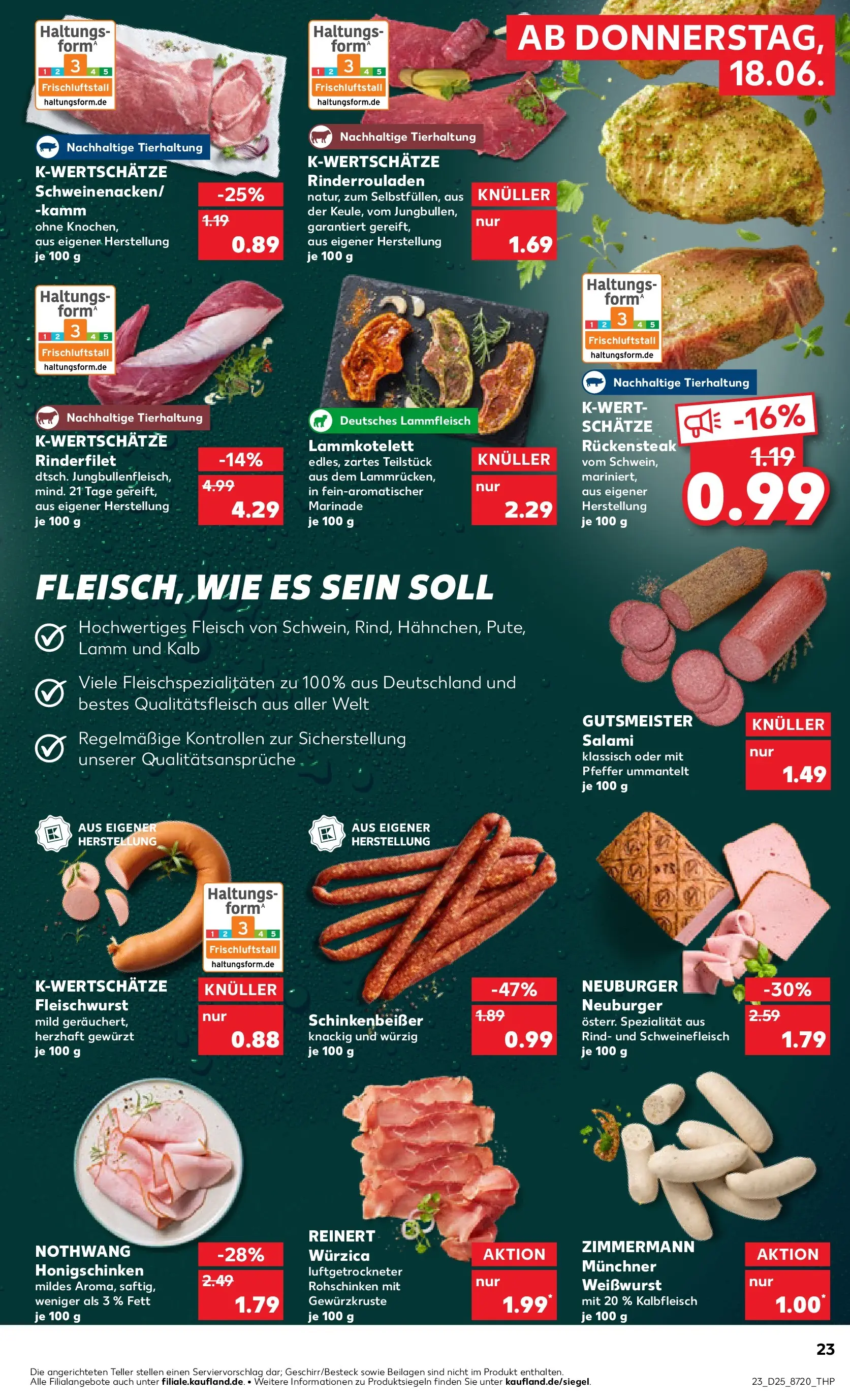 Prospekt Kaufland ab 14.06.2026 ยป Angebote und Werbung Online | Seite: 32 | Produkte: Rinderrouladen, Pfeffer, Salami, Schweinefleisch Prospekt Kaufland ab 14.06.2026 ยป Angebote Online zum Blรคttern | Seite: 32 | Produkte: Rinderrouladen, Pfeffer, Salami, Schweinefleisch