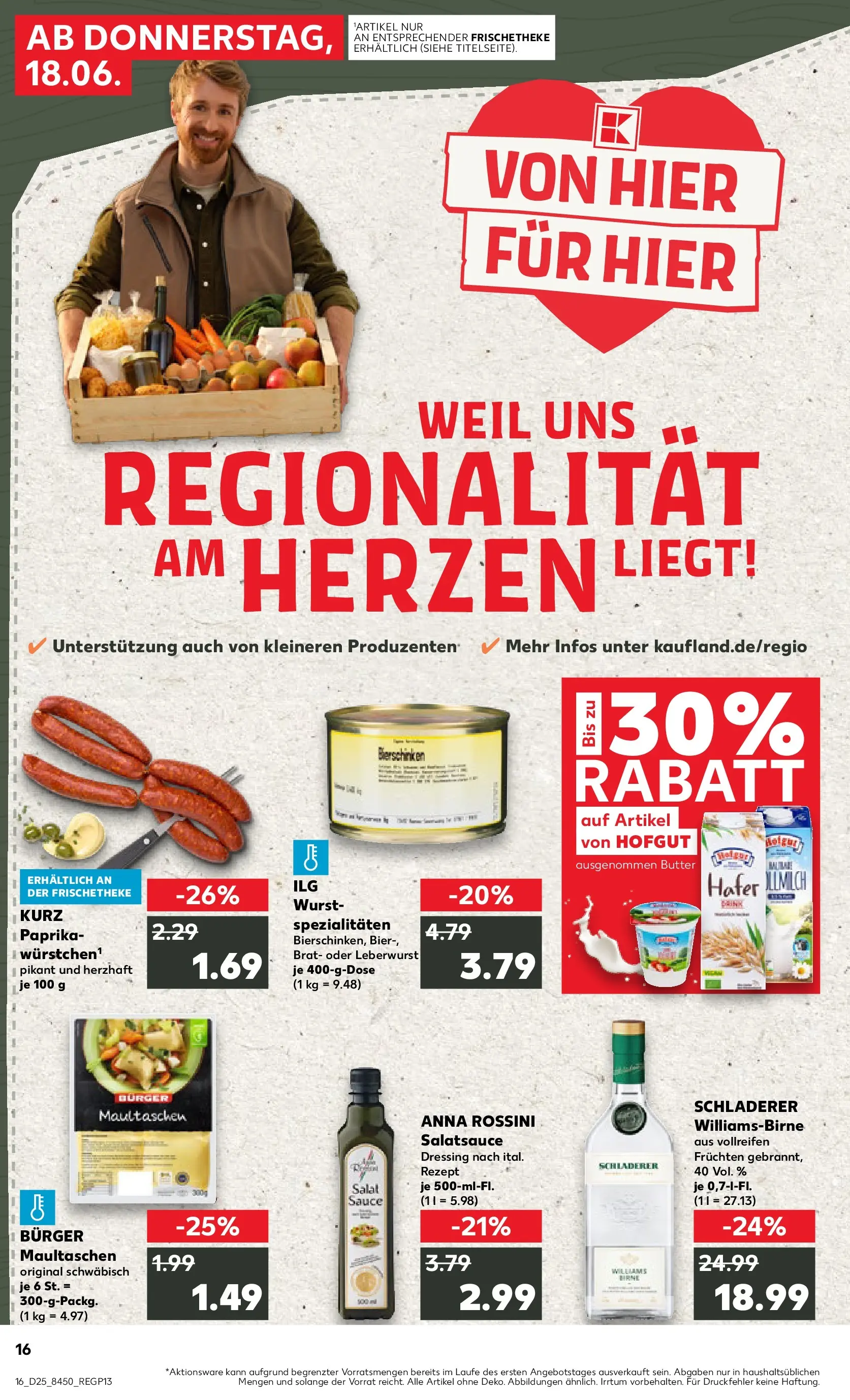 Prospekt Kaufland ab 14.06.2026 » Angebote Online zum Blättern | Seite: 21 | Produkte: Bier, Burger, Paprika, Salat