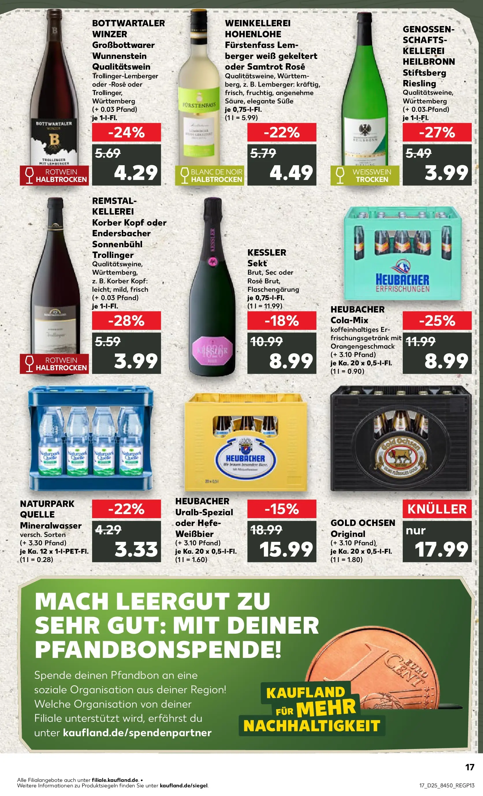 Prospekt Kaufland ab 14.06.2026 » Angebote Online zum Blättern | Seite: 22 | Produkte: Weißwein, Weißbier, Rotwein halbtrocken, Hefe weissbier
