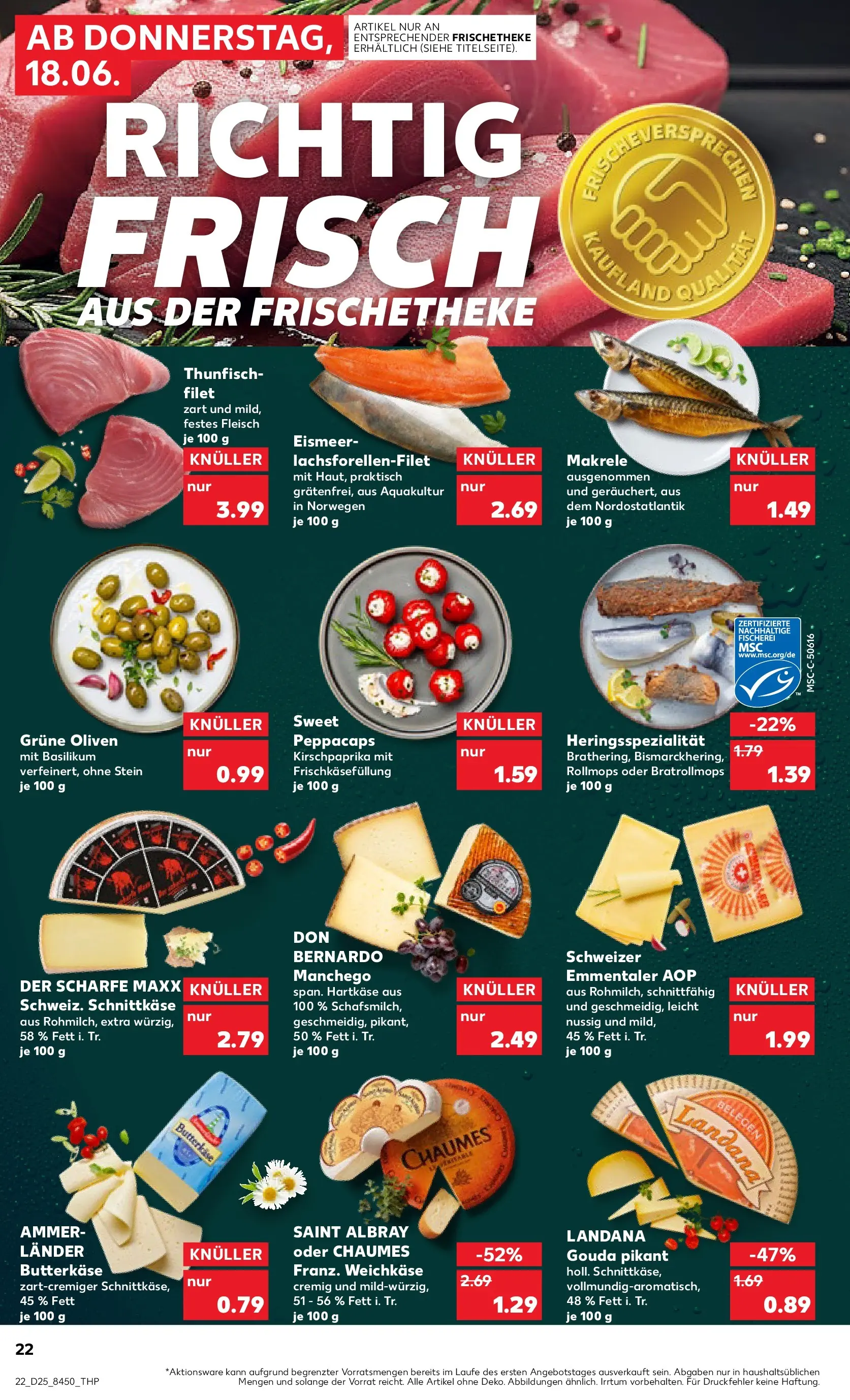 Prospekt Kaufland ab 14.06.2026 » Angebote Online zum Blättern | Seite: 27 | Produkte: Thunfisch, Gouda, Fleisch