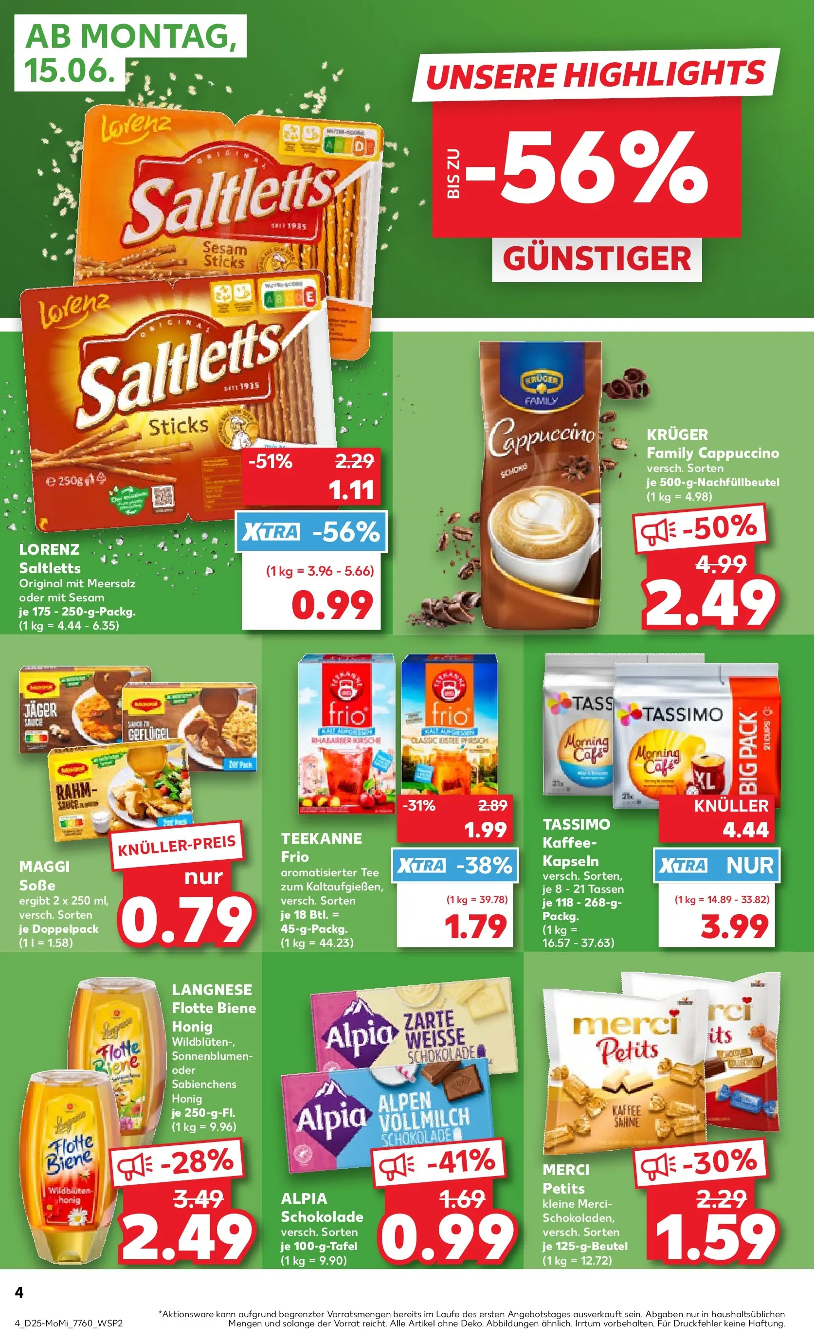 Prospekt Kaufland ab 14.06.2026 ยป Angebote und Werbung Online | Seite: 4 | Produkte: Merci, Soรe, Teekanne, Sahne Prospekt Kaufland ab 14.06.2026 ยป Angebote Online zum Blรคttern | Seite: 4 | Produkte: Merci, Soรe, Teekanne, Sahne
