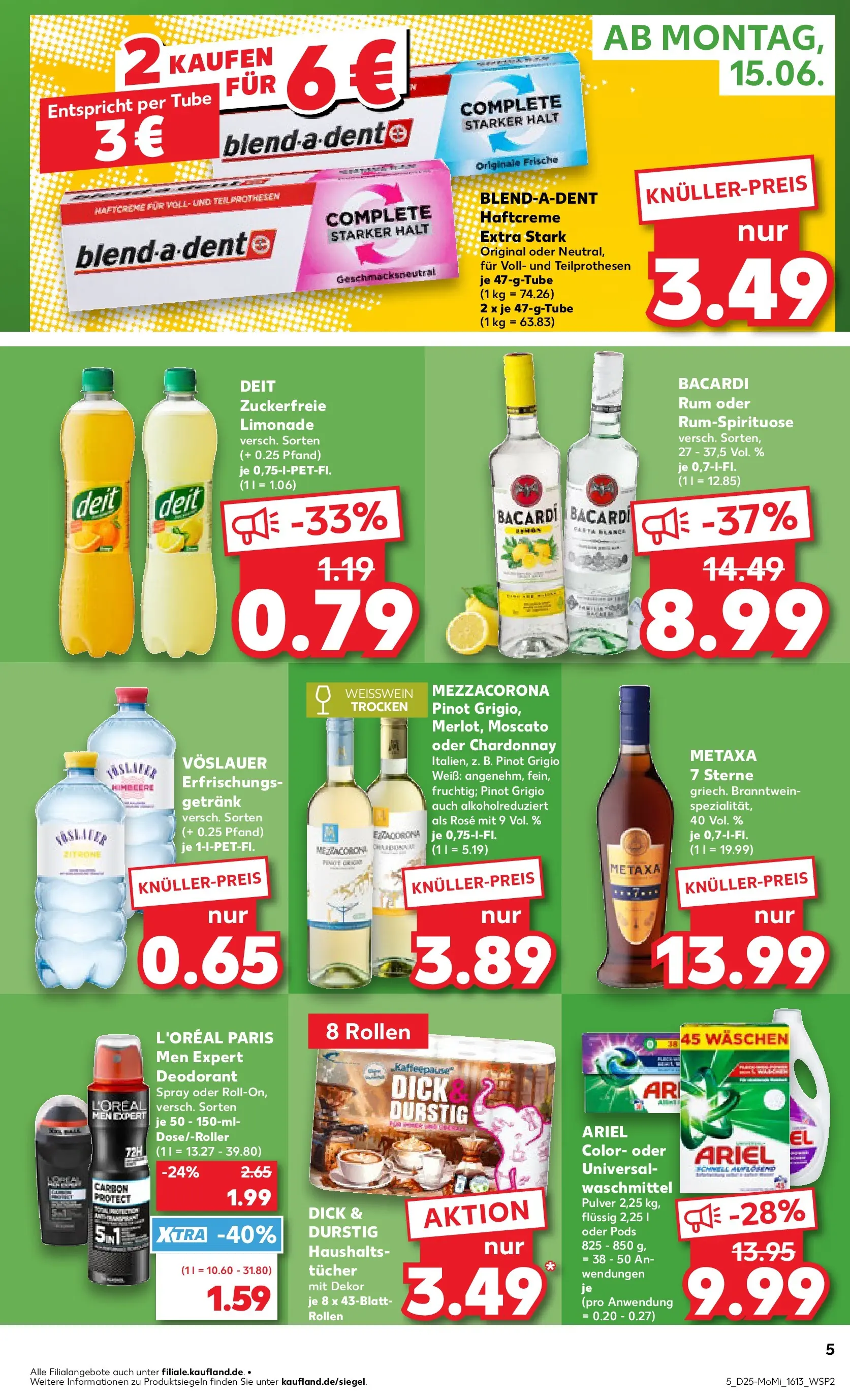 Prospekt Kaufland ab 14.06.2026 ยป Angebote und Werbung Online | Seite: 5 | Produkte: Bacardi, Ariel, Rum, Waschmittel Prospekt Kaufland ab 14.06.2026 ยป Angebote Online zum Blรคttern | Seite: 5 | Produkte: Bacardi, Ariel, Rum, Waschmittel