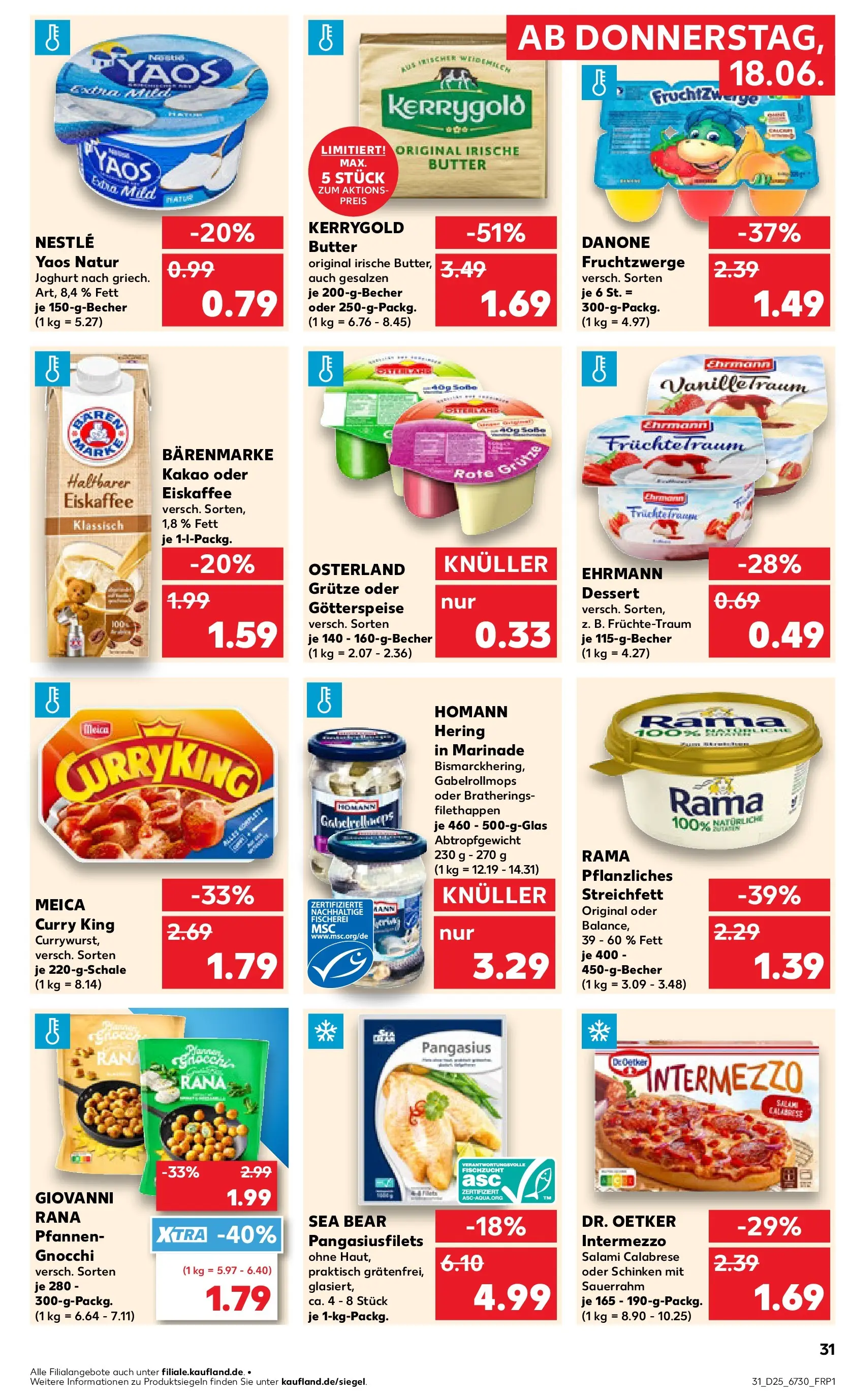 Prospekt Kaufland ab 14.06.2026 » Angebote Online zum Blättern | Seite: 40 | Produkte: Butter, Schinken, Pizza, Kerrygold butter