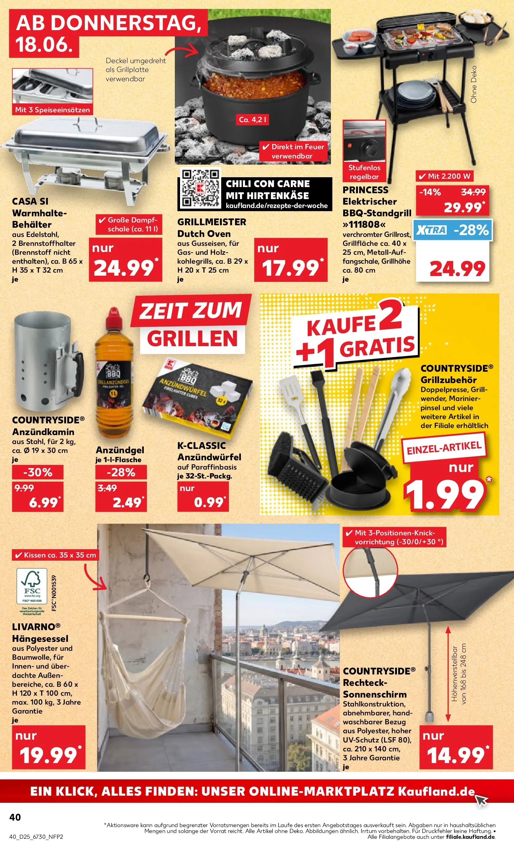 Prospekt Kaufland ab 14.06.2026 » Angebote Online zum Blättern | Seite: 49 | Produkte: Kissen, Pinsel, Chili, Sonnenschirm