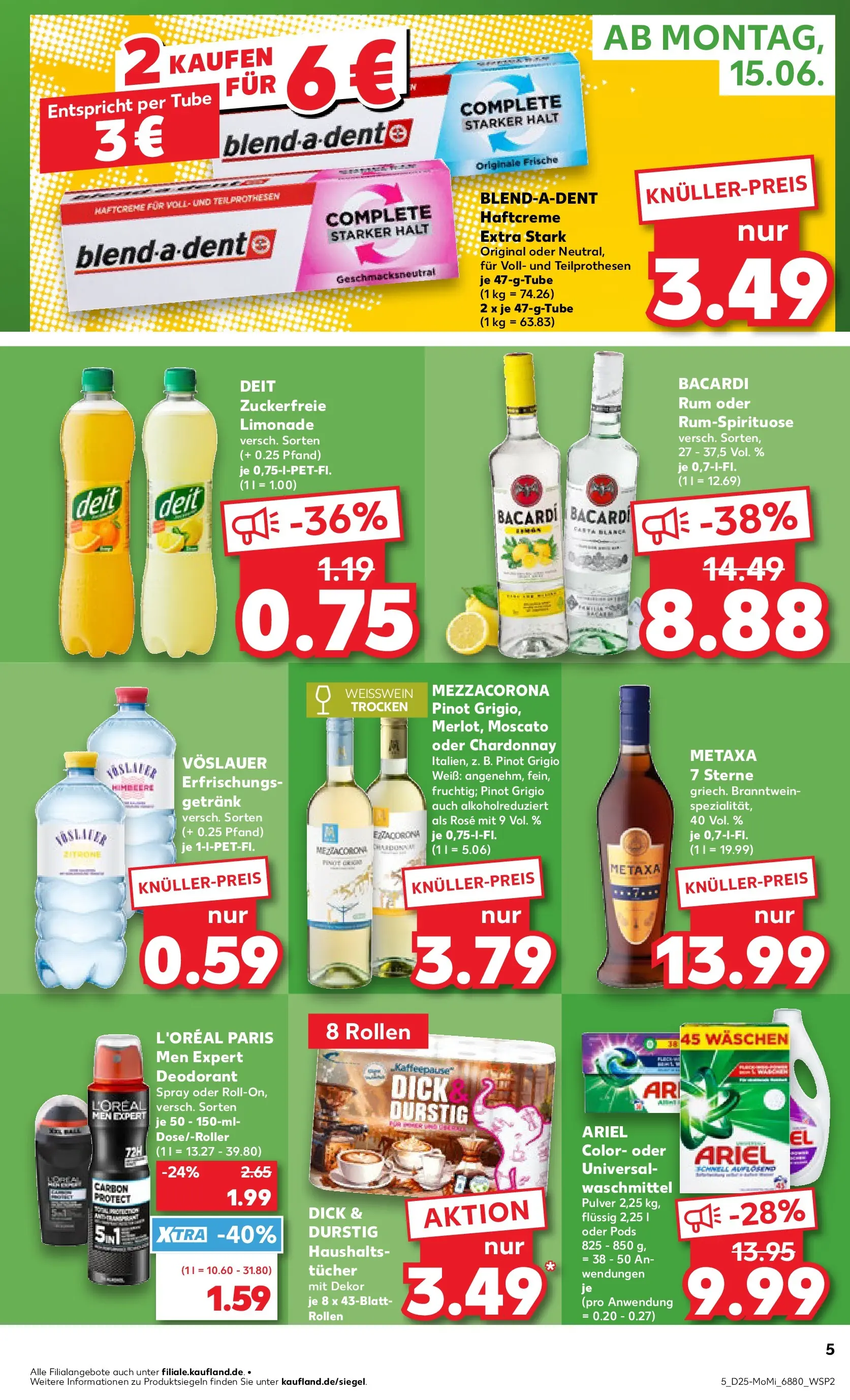 Prospekt Kaufland ab 14.06.2026 ยป Angebote und Werbung Online | Seite: 5 | Produkte: Bacardi, Ariel, Limonade, Waschmittel Prospekt Kaufland ab 14.06.2026 ยป Angebote Online zum Blรคttern | Seite: 5 | Produkte: Bacardi, Ariel, Limonade, Waschmittel