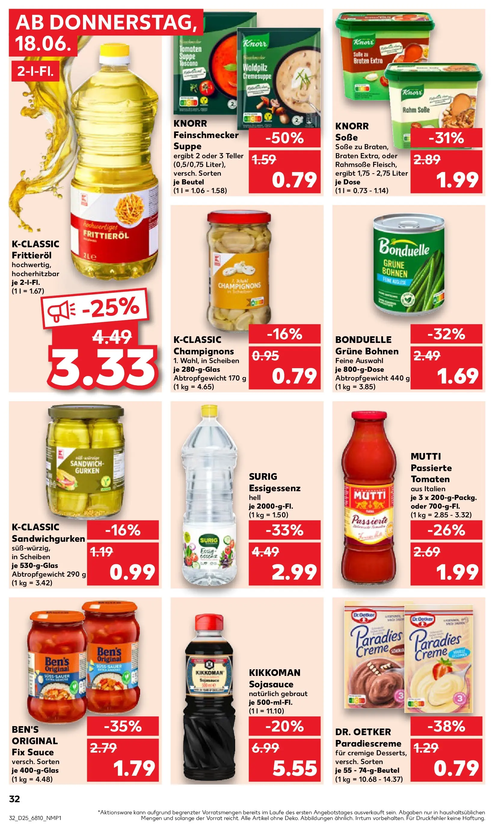 Prospekt Kaufland ab 14.06.2026 » Angebote Online zum Blättern | Seite: 37 | Produkte: Tomaten, Knorr, Creme, Soße